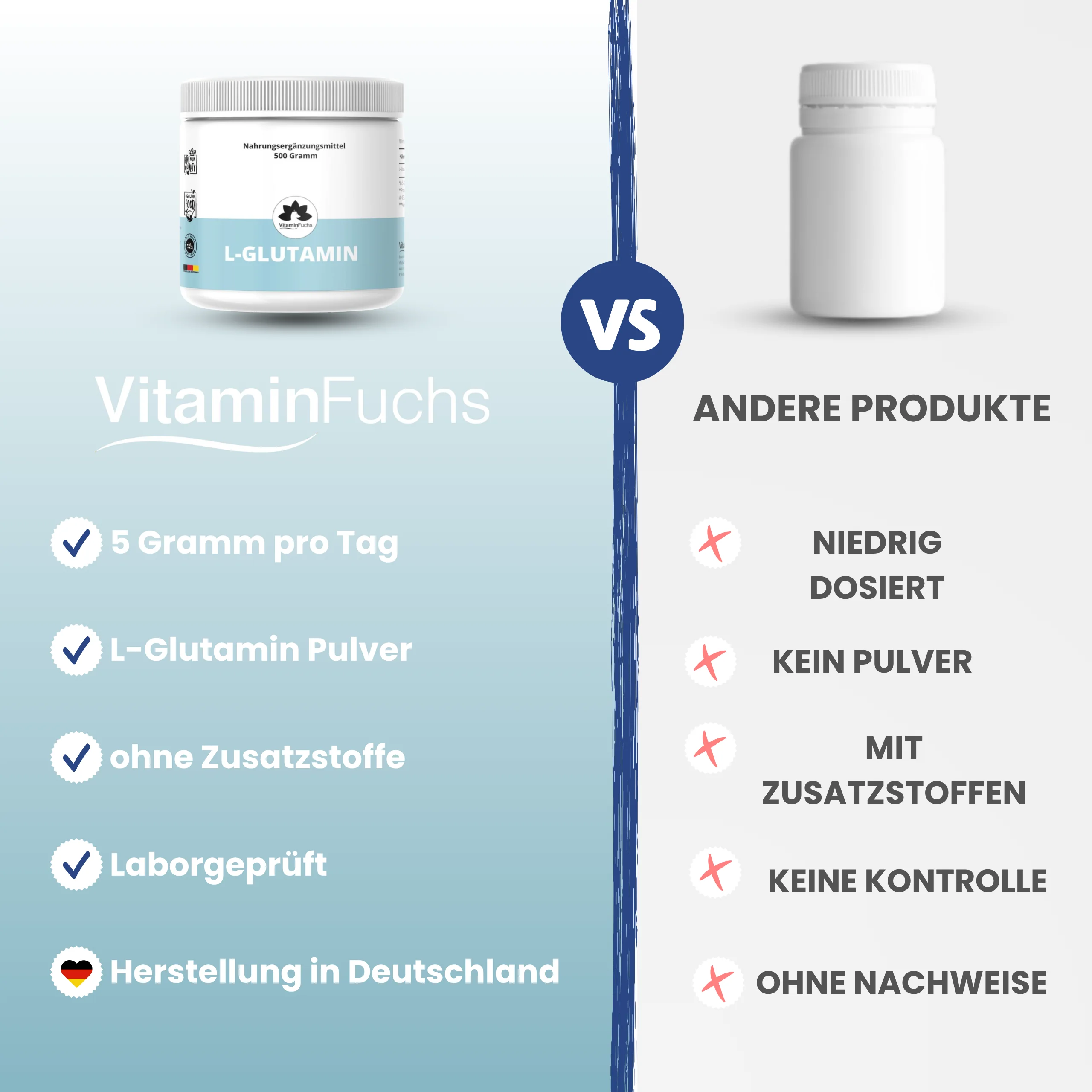 L-Glutamin Pulver - Geschmacksneutral – Vegan – Zur Muskelregeneration und Darmgesundheit - Image 4