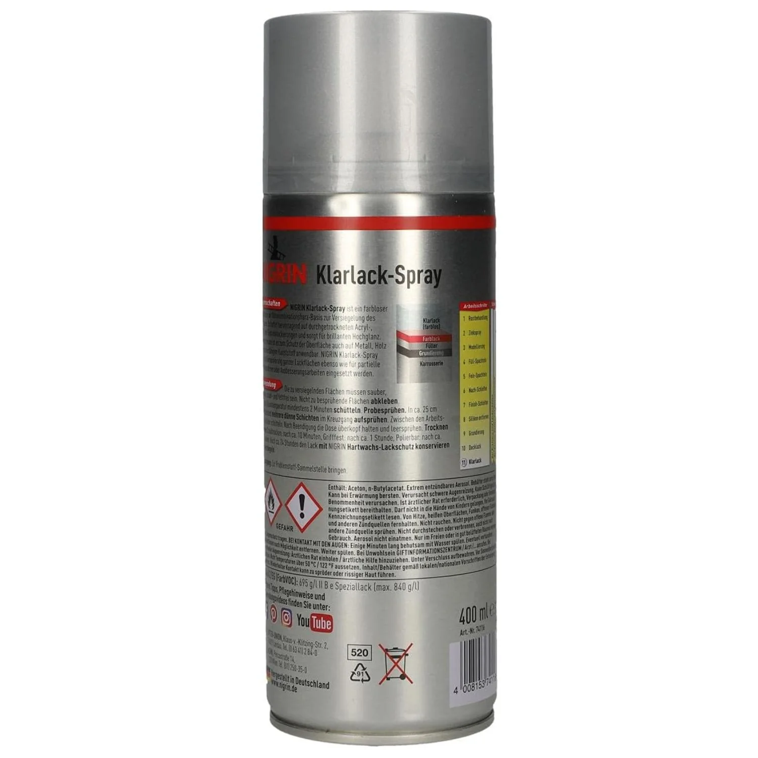Lackspray Spray-Dose Klarlack 400ml - Image 3