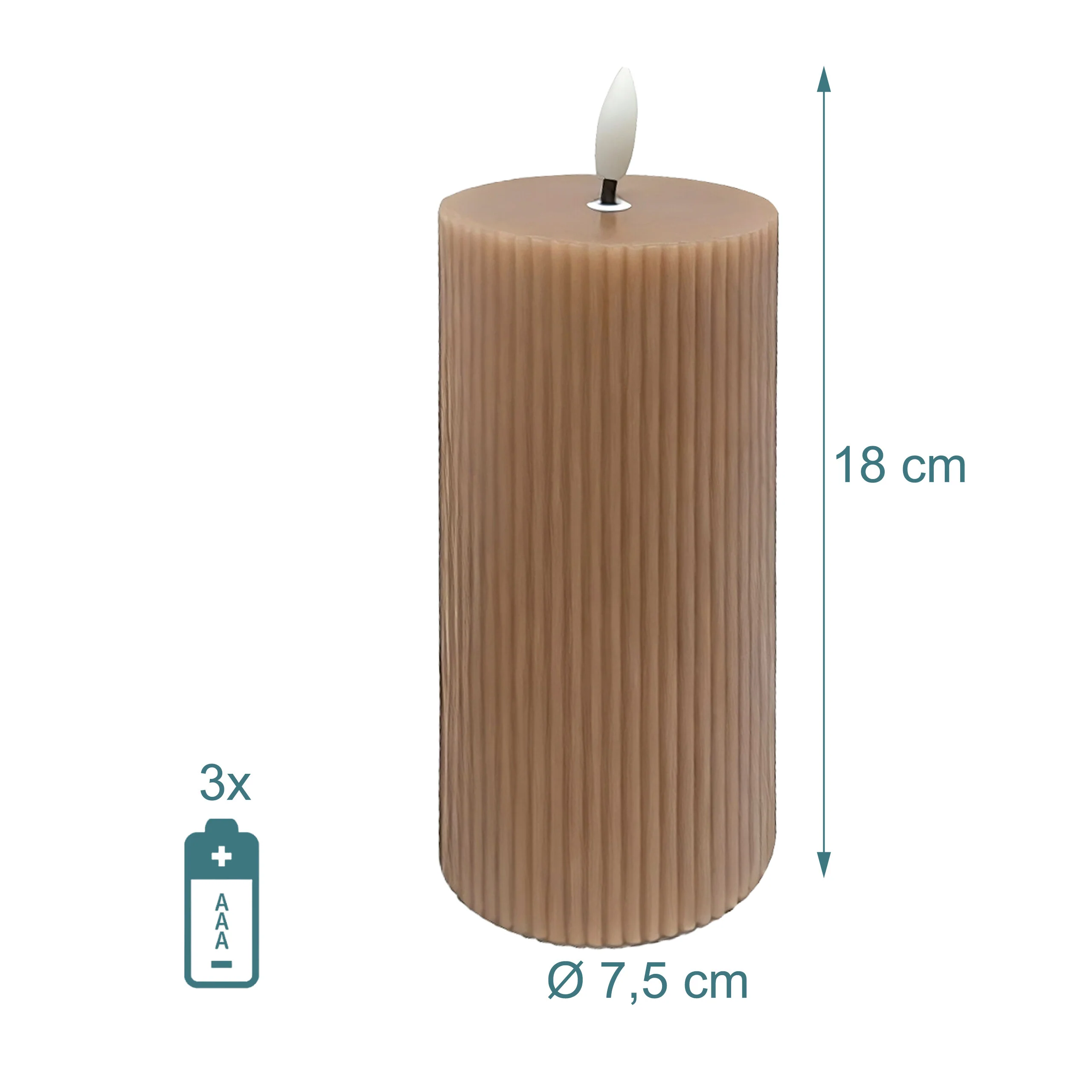LED Kerzen 4er Set 18 cm - Image 40