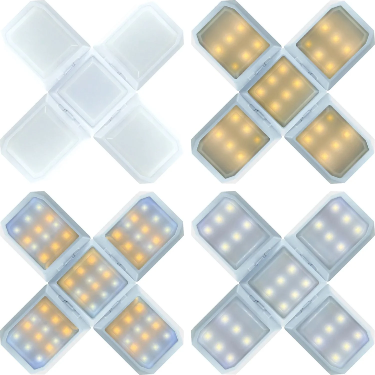 LED Solar Outdoor Leuchte 5 Leucht-Panels Weiß - Image 4