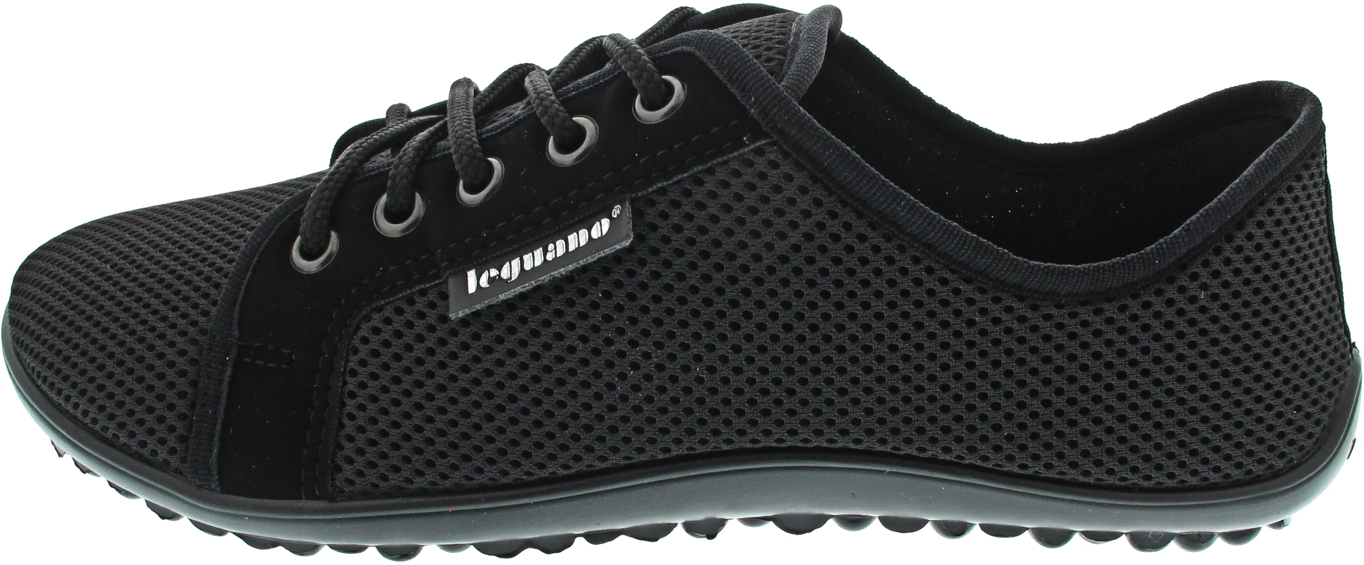 Leguano Aktiv - schwarze Sohle sportlicher Schnürer Schwarz