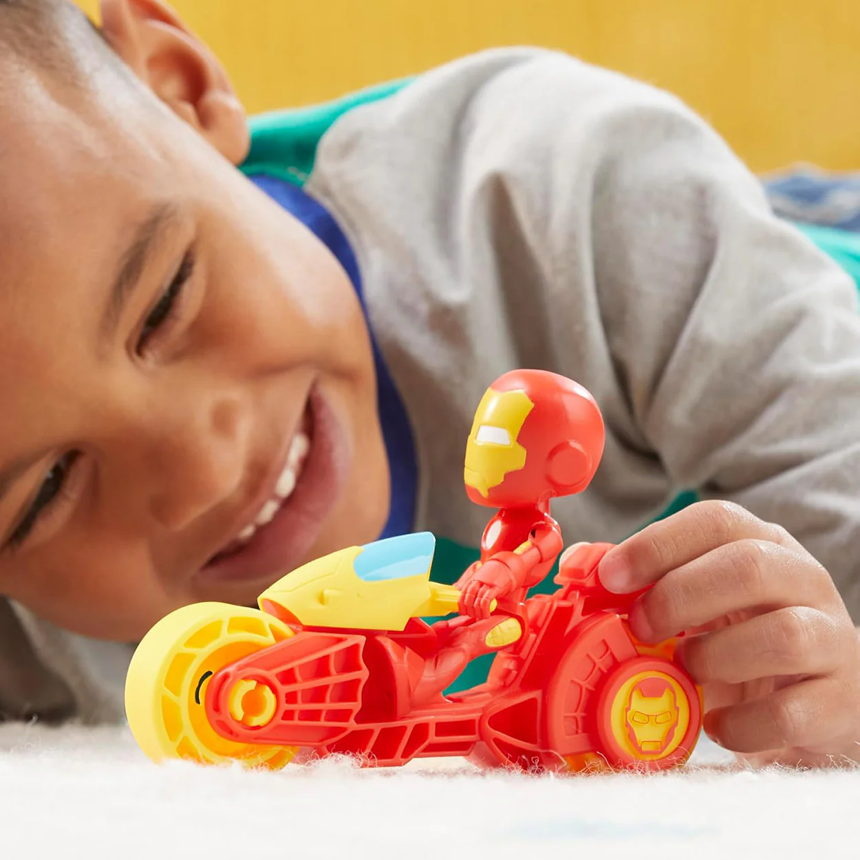 Marvel Spidey and His Amazing Friends, Iron Man Action-Figur & Motorrad - Image 5