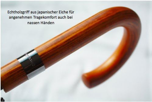 Mary Sam's Regenschirm Stockschirm Blumenmuster Damen & Herren, Schwarz, Gold & Braun - Image 4