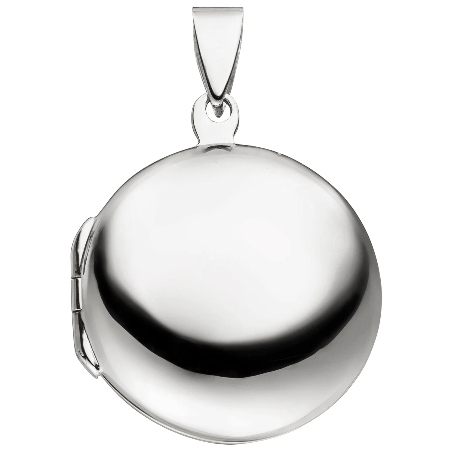 Medaillon rund zum Öffnen für 2 Fotos 925 Sterling Silber - Image 2