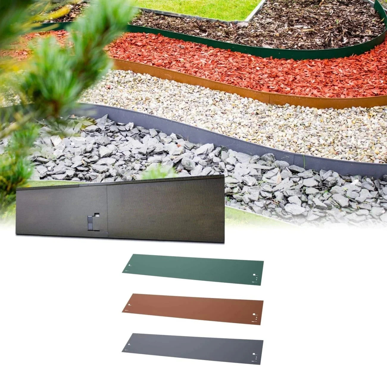 Metall Rasenkanten & Beeteinfassung 13.5x120cm – Grün, Rostfrei - Image 10