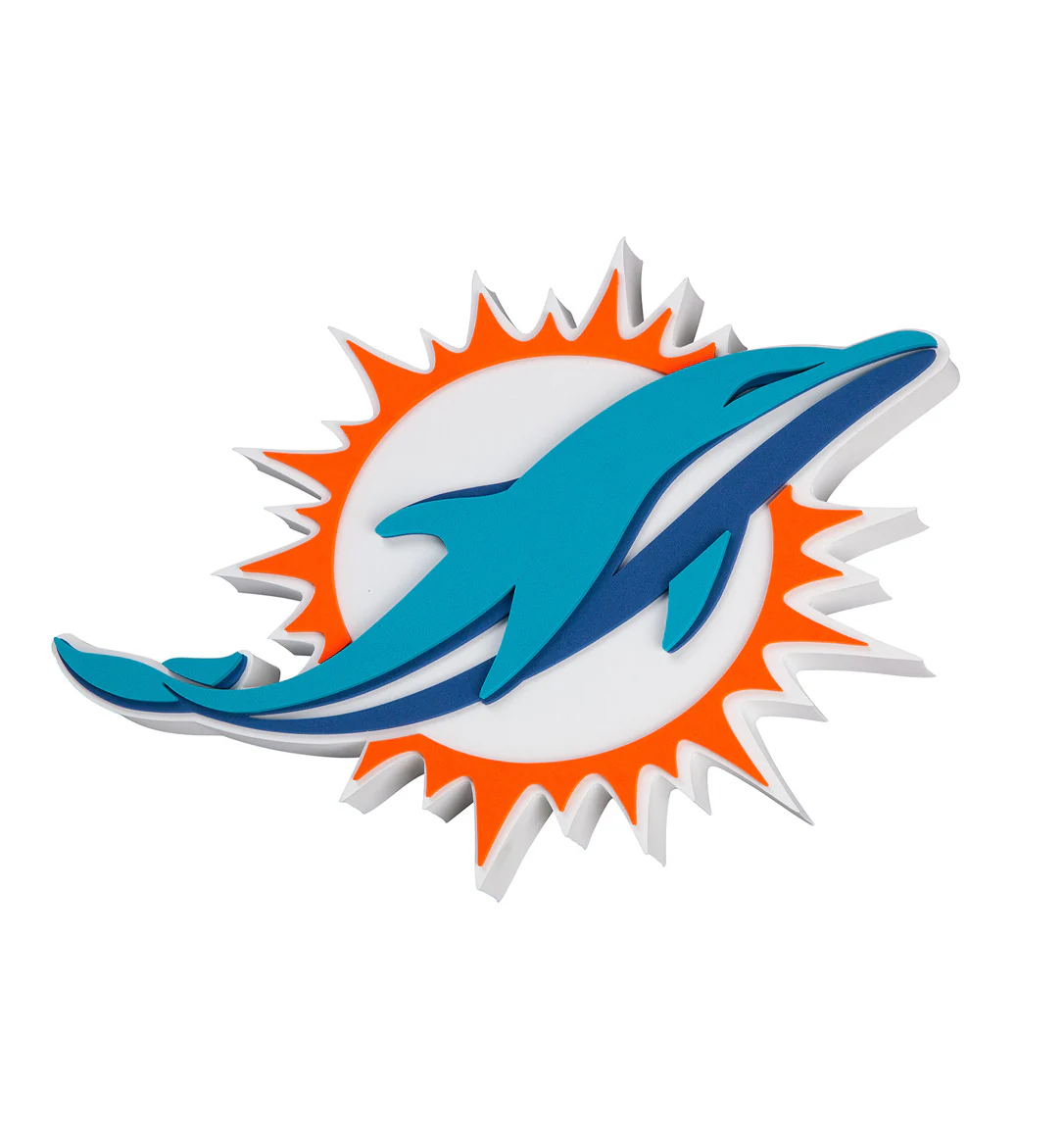 Miami Dolphins 3D FanFoam Super Size Wall Sign 45x35x3cm