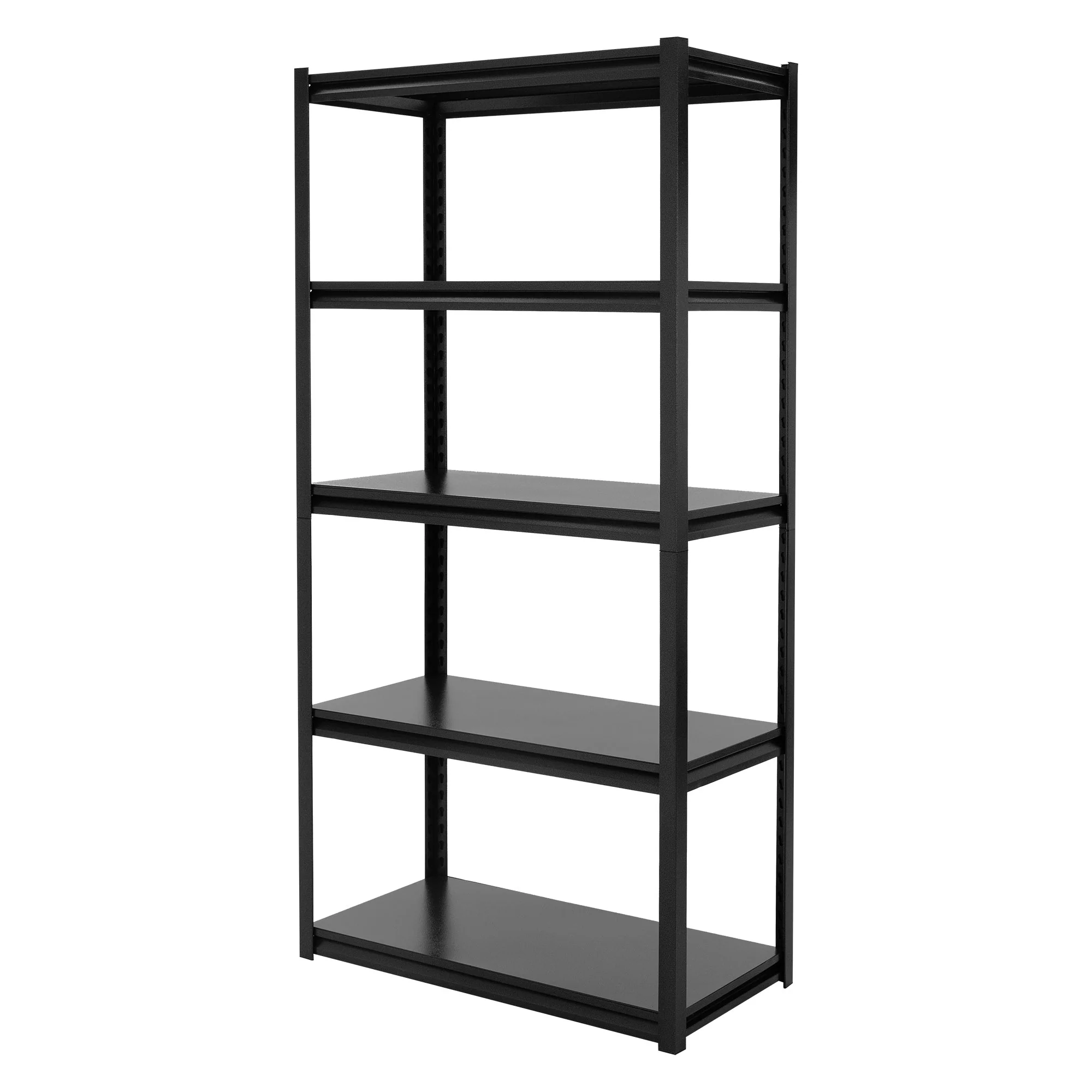 ML-Design 4er Set Lagerregal mit 5 Metallböden, 183 x 90 x 40 cm, Schwarz, aus Metall