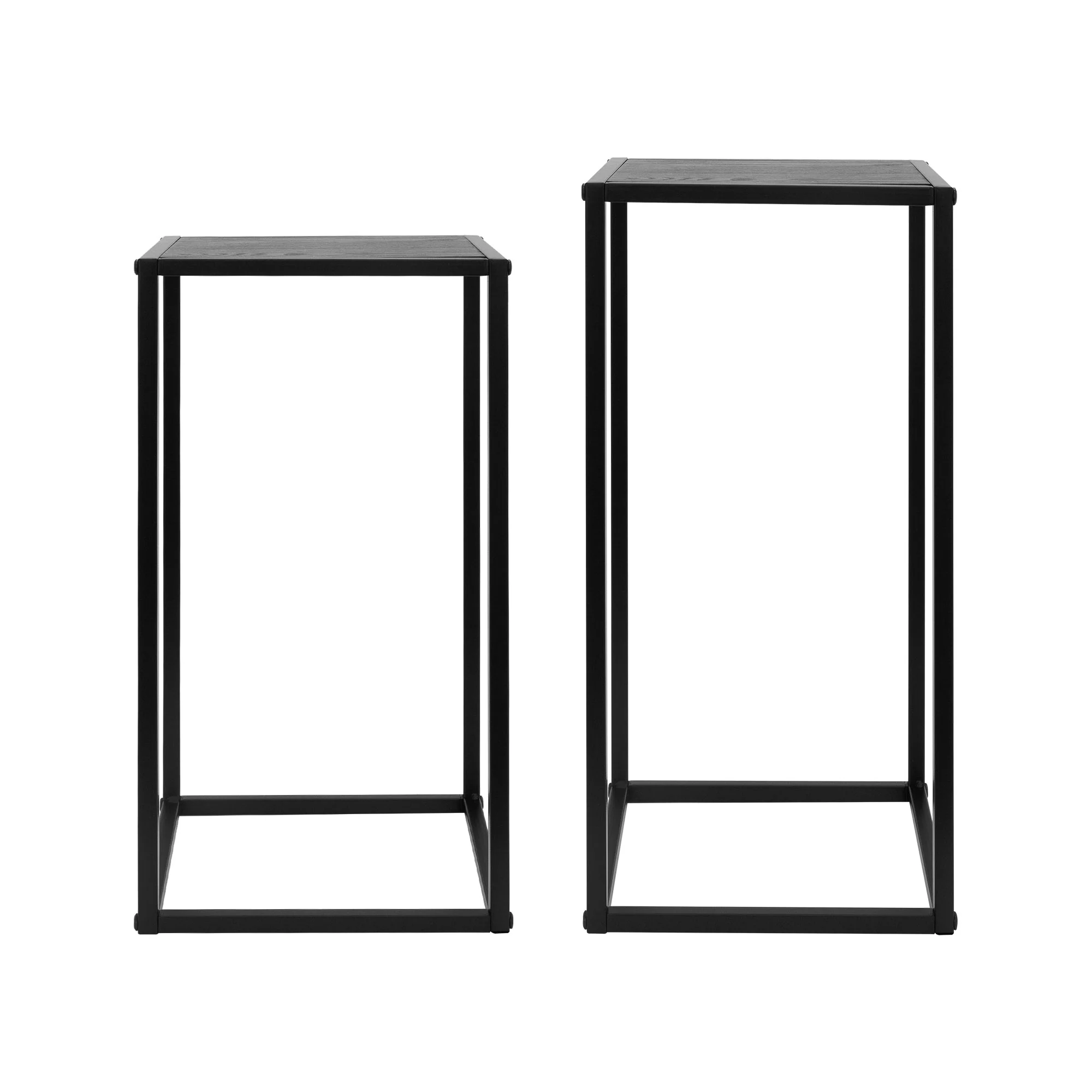 ML-Design Blumenständer 4er Set Schwarz, 24x50x24/27x60x27 cm, Modern - Image 3