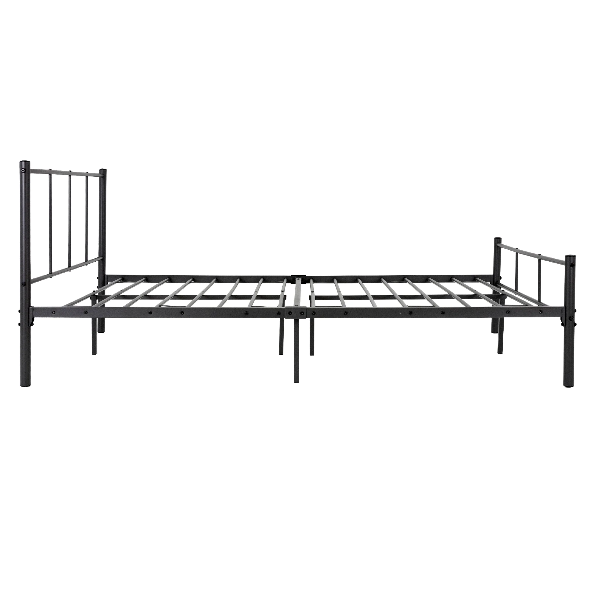 ML-Design Metallbett schwarz, 120x200 cm, auf Stahlrahmen mit Kopfteil und Lattenrost - Image 3
