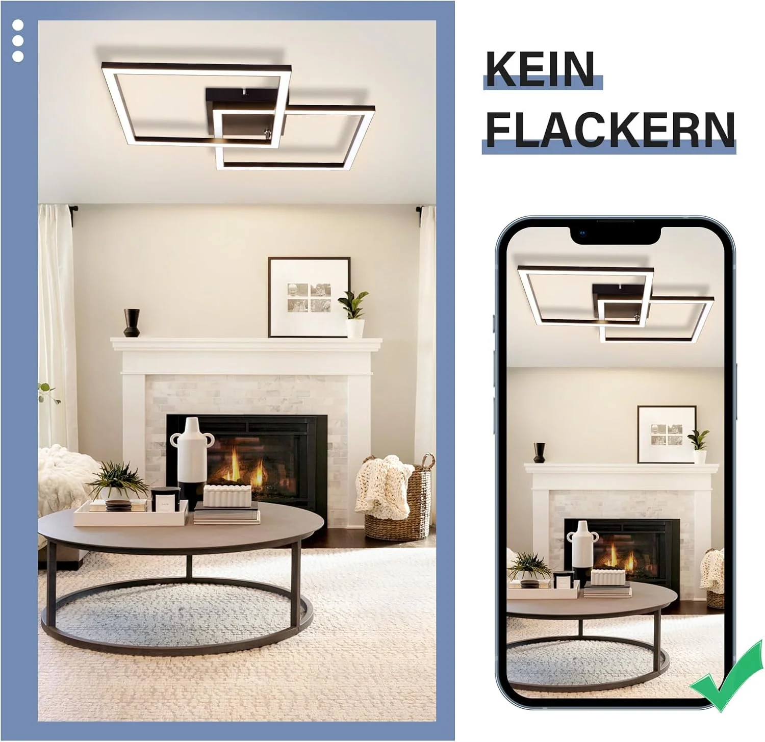 Moderne 24w LED Deckenleuchte mit 2 Flammen - Warmweiß Küchenbeleuchtung - Image 4