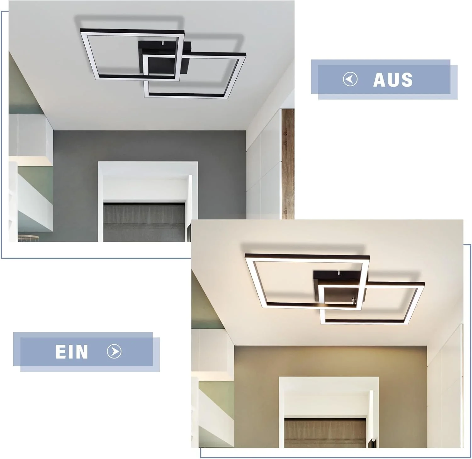 Moderne 24w LED Deckenleuchte mit 2 Flammen - Warmweiß Küchenbeleuchtung - Image 6