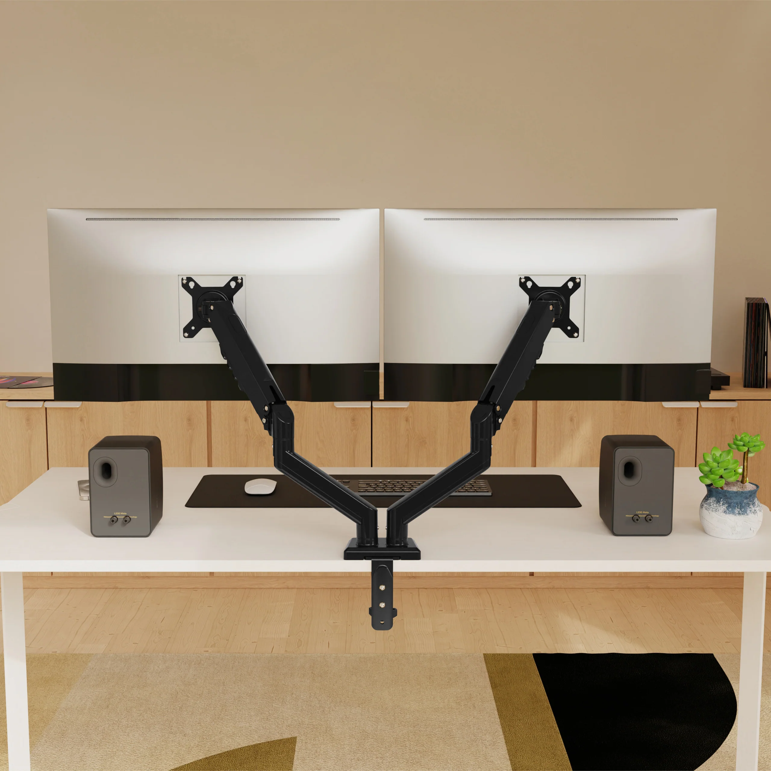 Monitorarm / Monitorhalterung Ergomount GF2 13 - 32 Zoll schwarz hjh OFFICE - Image 8