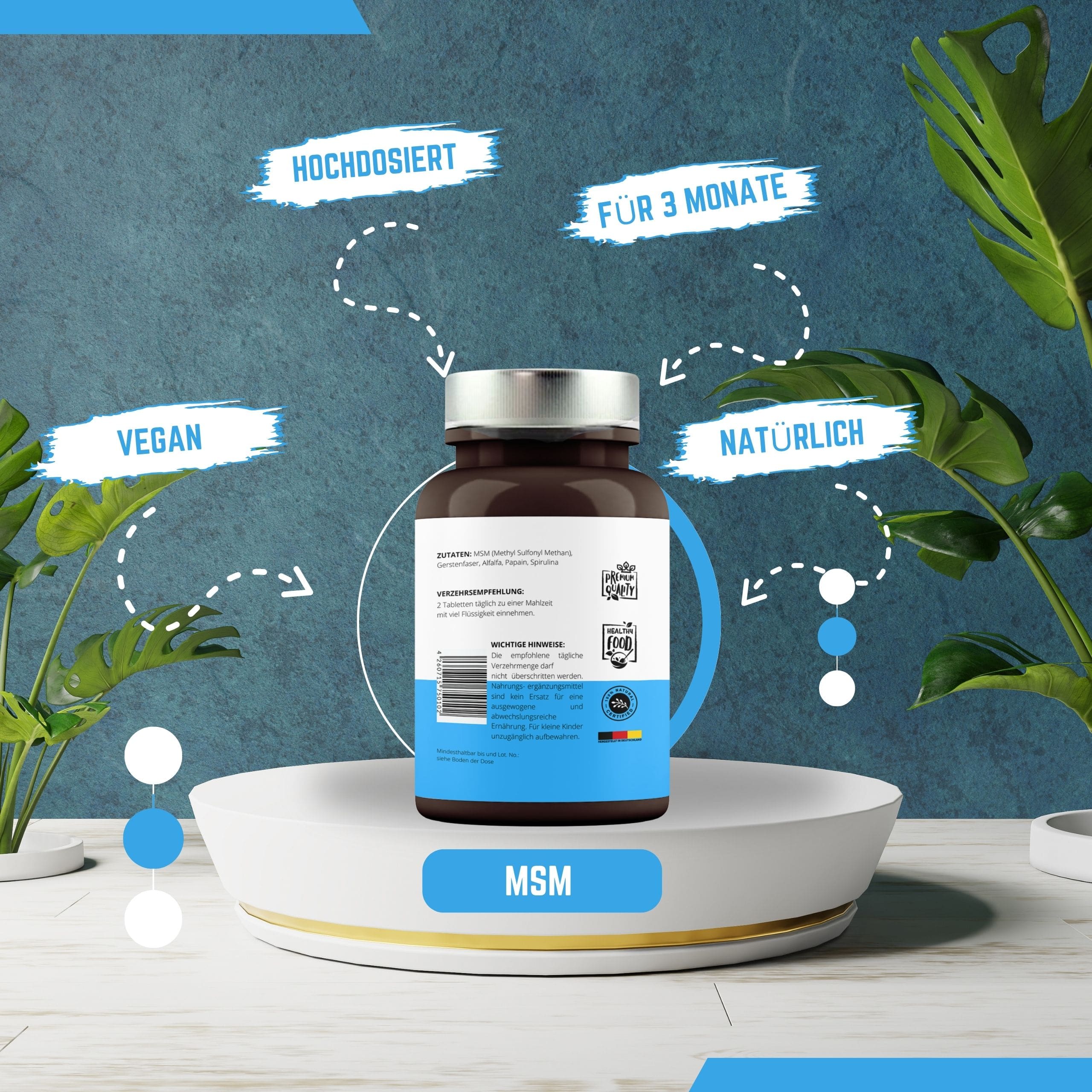 MSM - 365 Tabletten - organischer Schwefel - Für das Wohlbefinden - Image 5