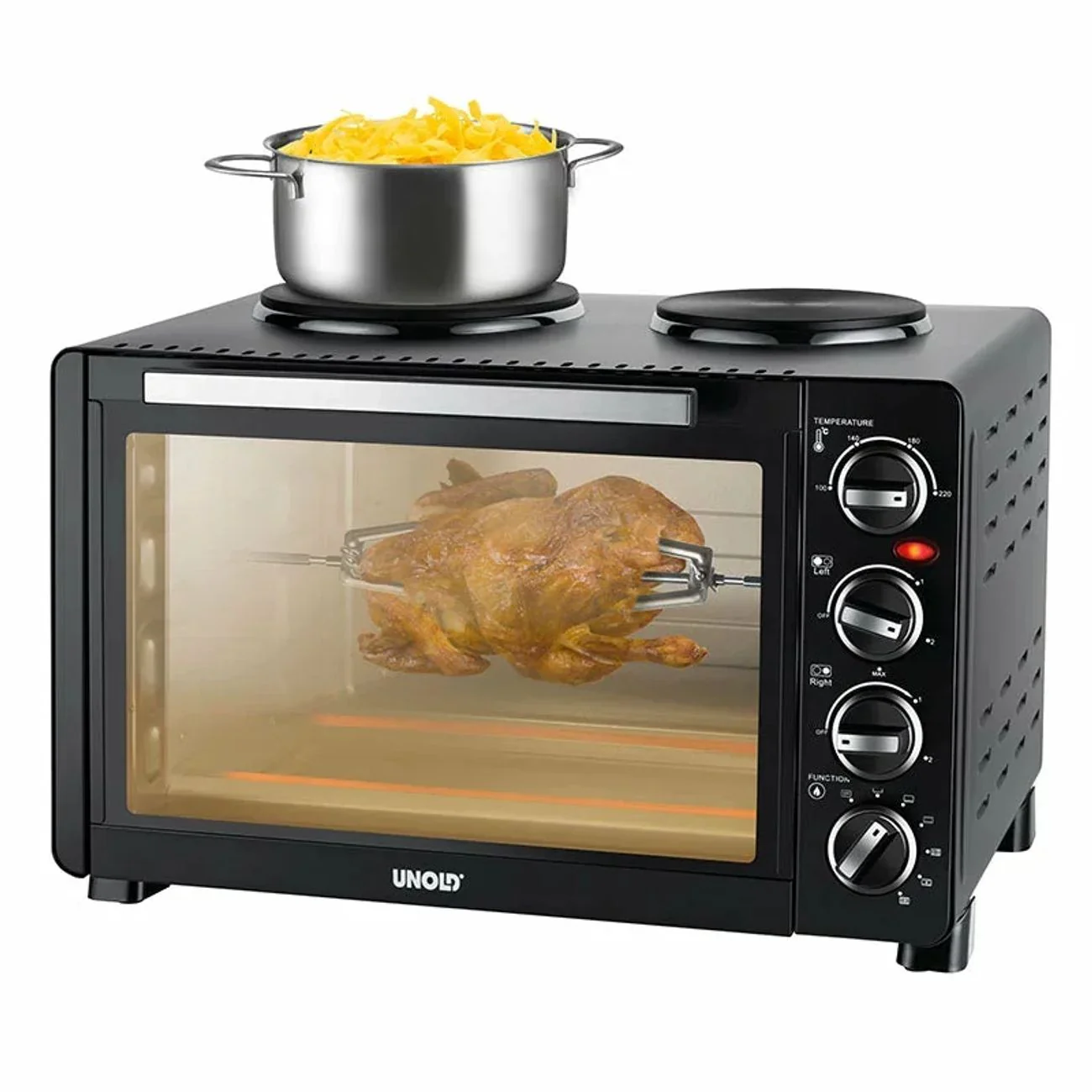 Multifunktions-Kleinküche mit Backofen, Grill und 2 Kochplatten - Image 2
