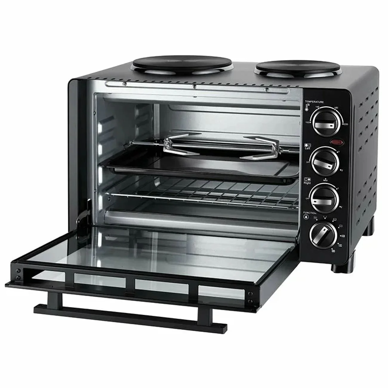 Multifunktions-Kleinküche mit Backofen, Grill und 2 Kochplatten - Image 3