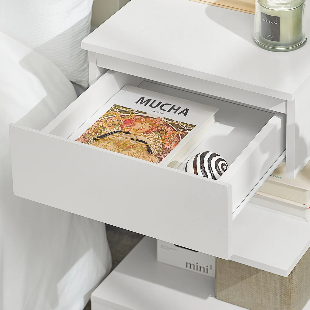 Nachttisch-Set Aufbewahrung Weiß 39x39x65cm Minimalistisch FBT49-WX2 - Image 11