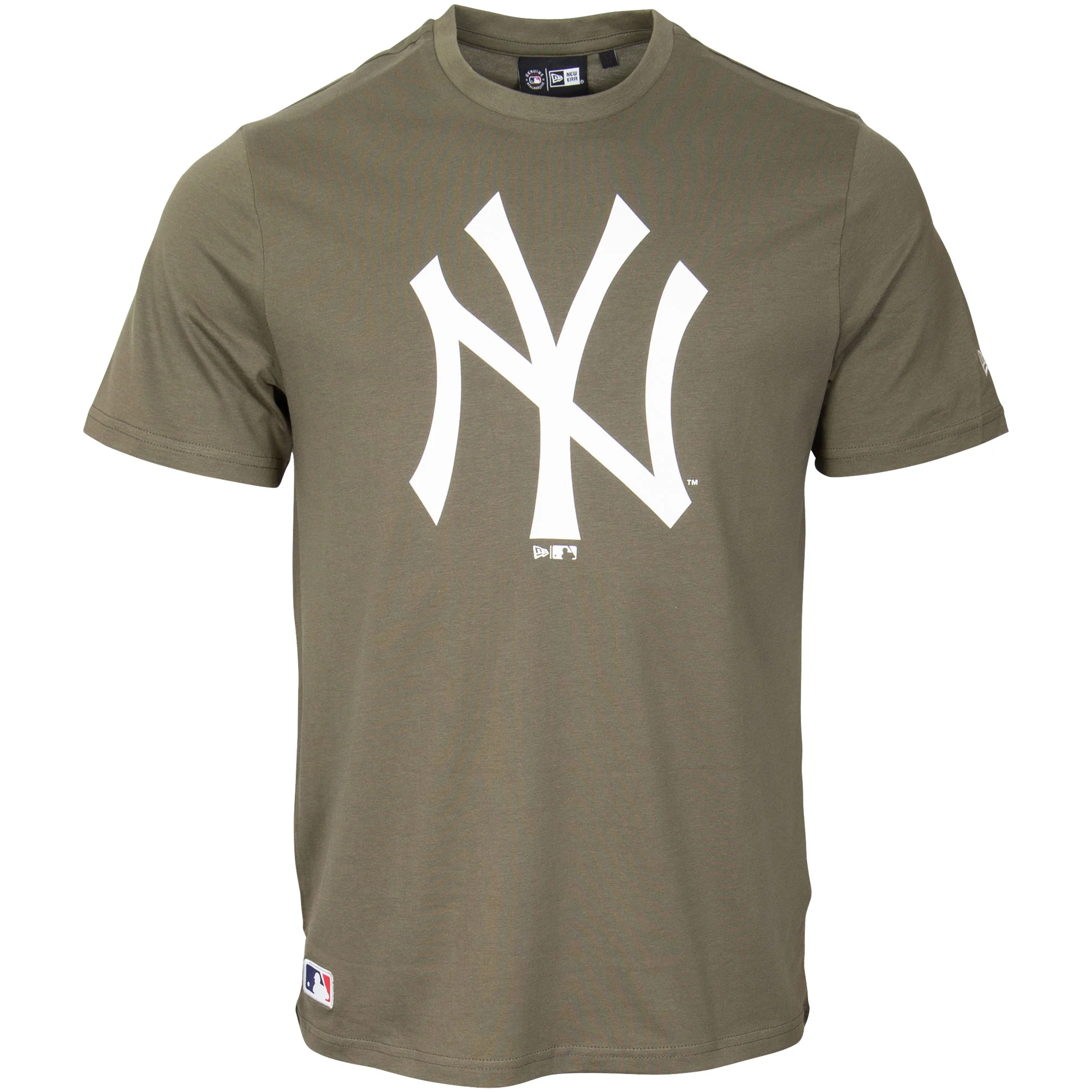New York Yankees New Era T-Shirt NY Logo groß - oliv - Image 3