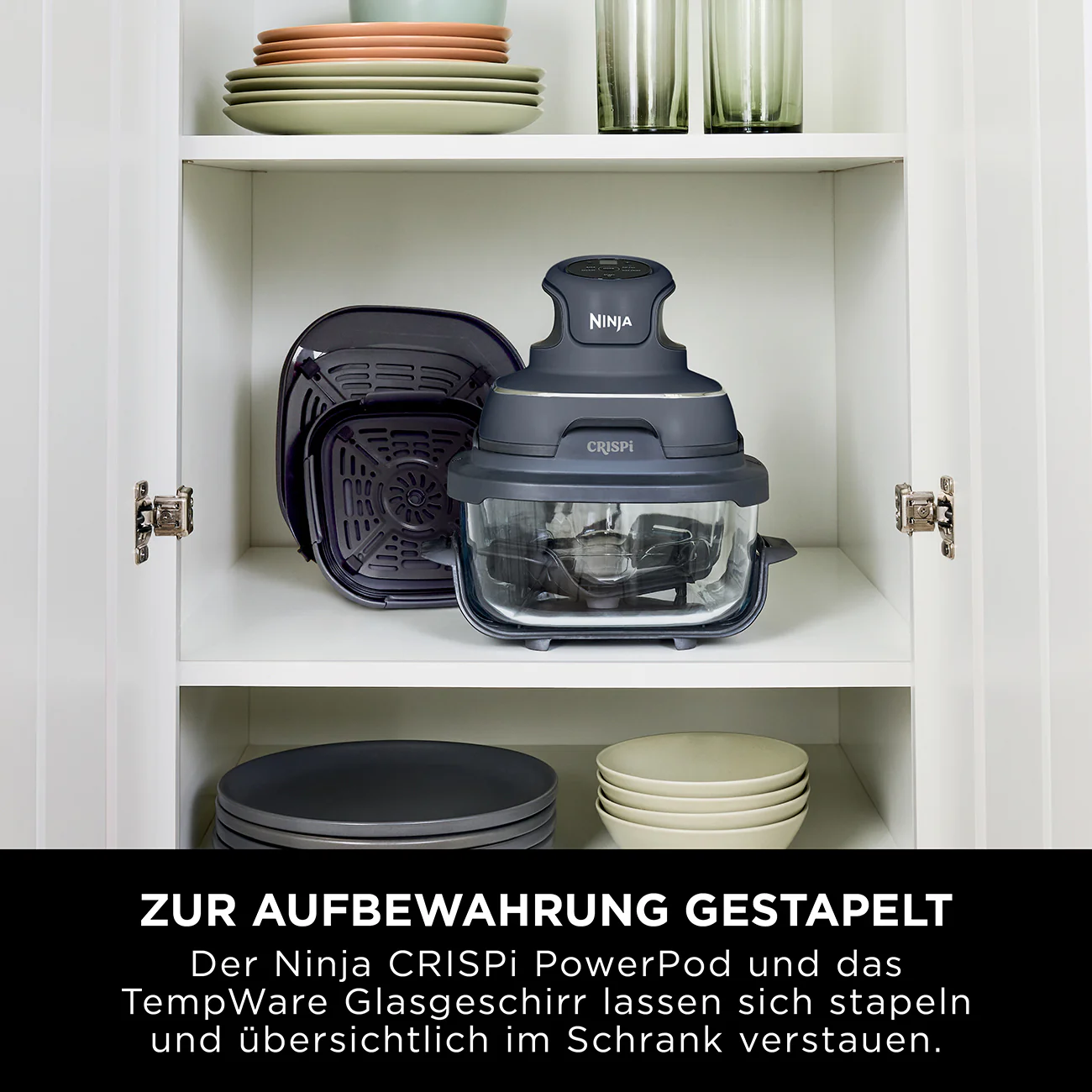 Ninja Crispi, Heißluftfritteuse, 4 verschiedene Programme, 2 Glasbehälter - Image 5