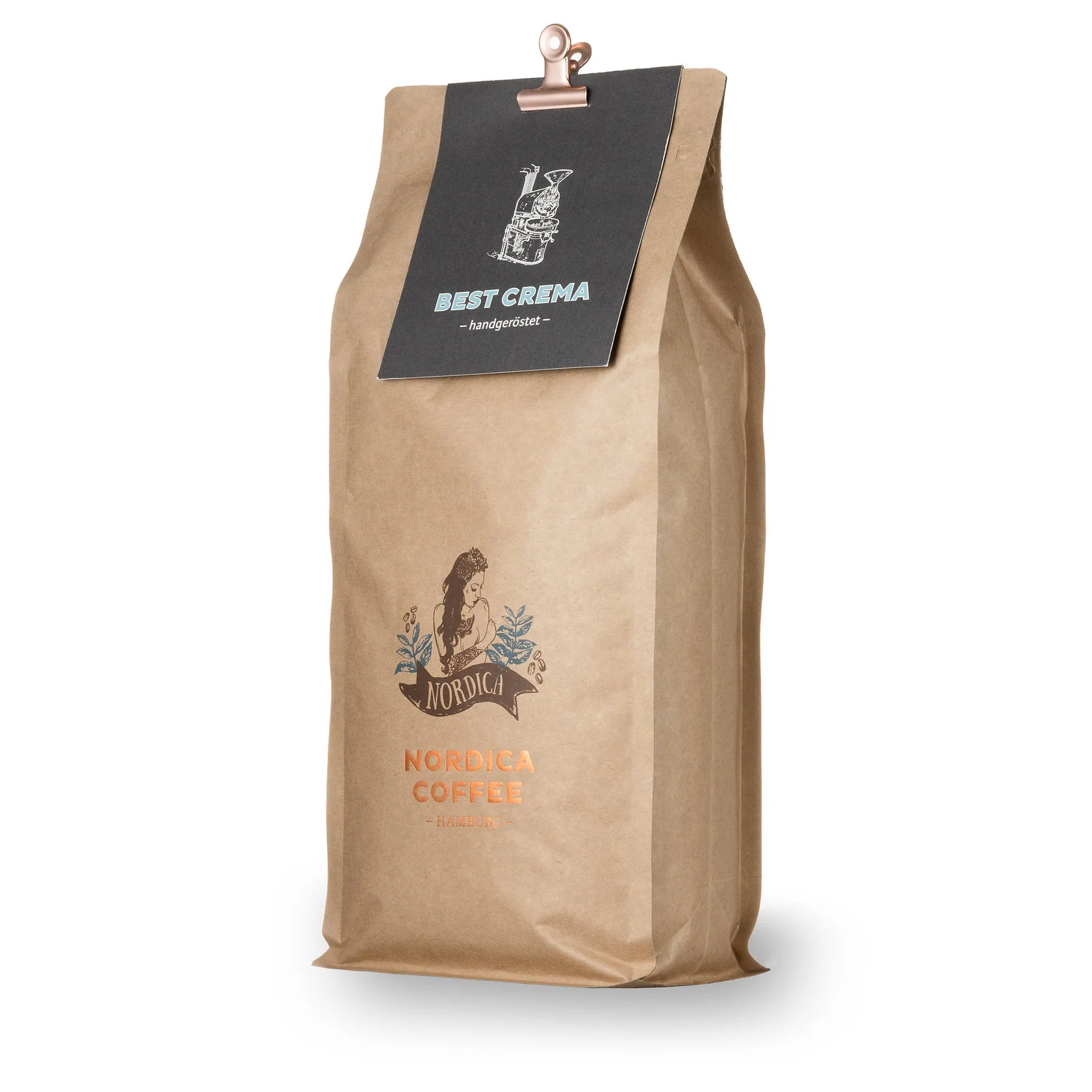 NORDICA COFFEE Best Crema 1kg – Kaffeebohnen für Vollautomaten | Trommelröstung