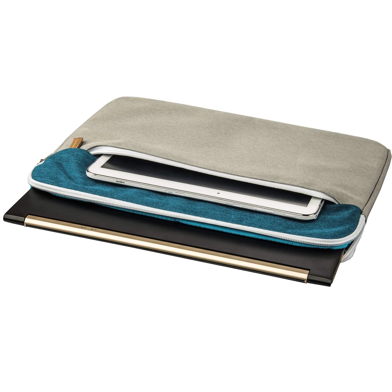 Notebook-Sleeve Florenz Petrol/Grau 13,3" bis 14,4" - Image 2