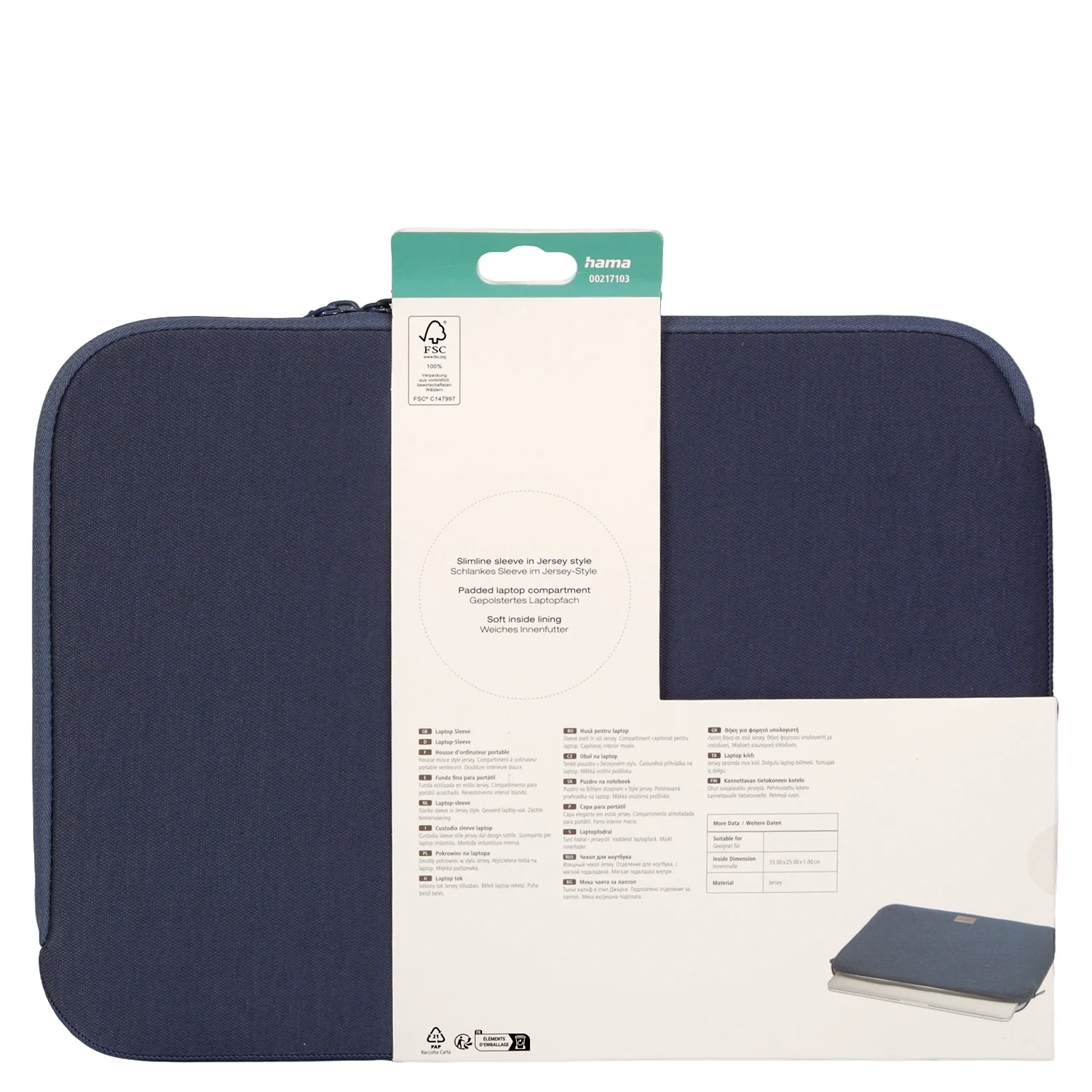 Notebook-Sleeve Jersey Blau 14" bis 15" - Image 12