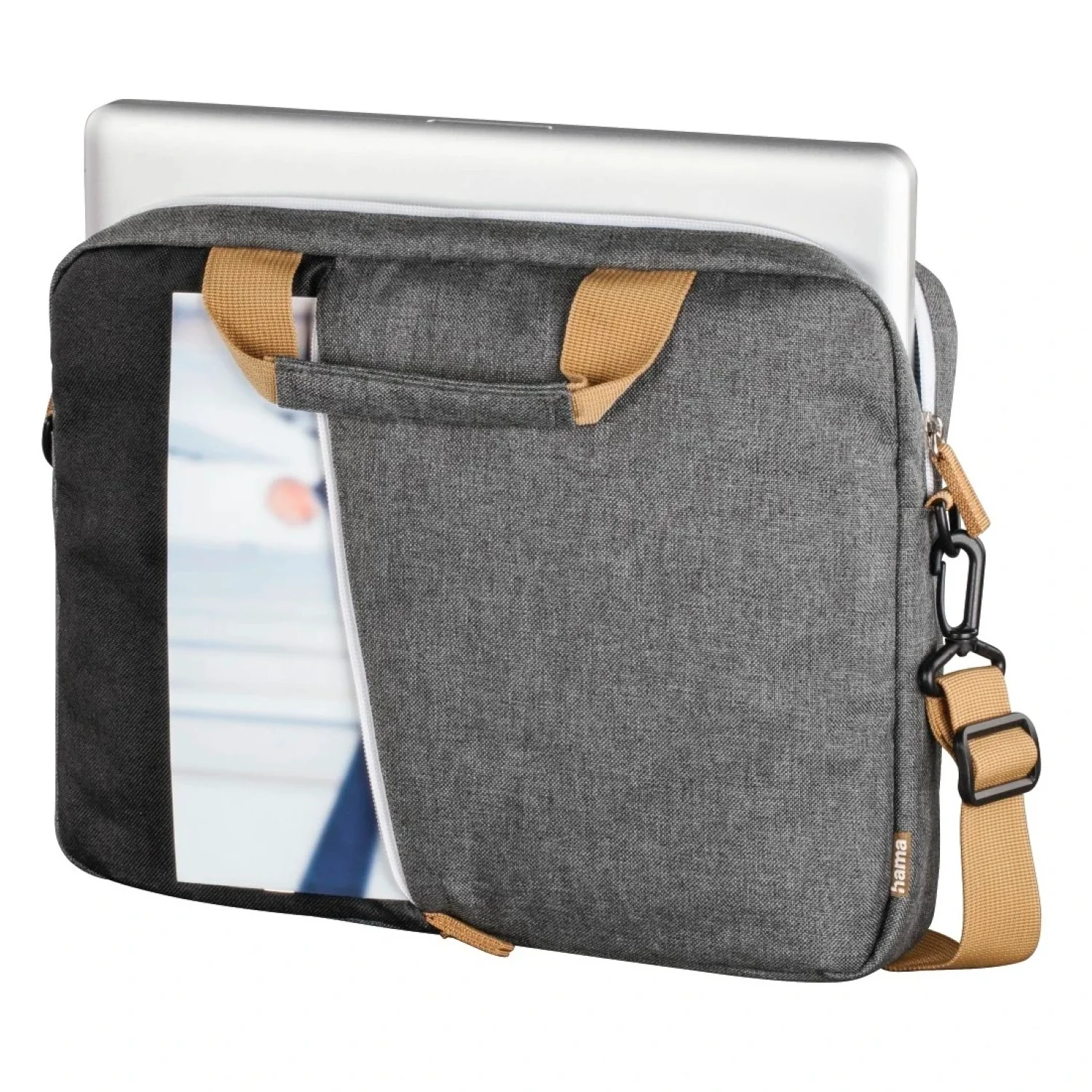 Notebook-Tasche Florenz 15,6" bis 16,2" Schwarz/Grau - Image 3