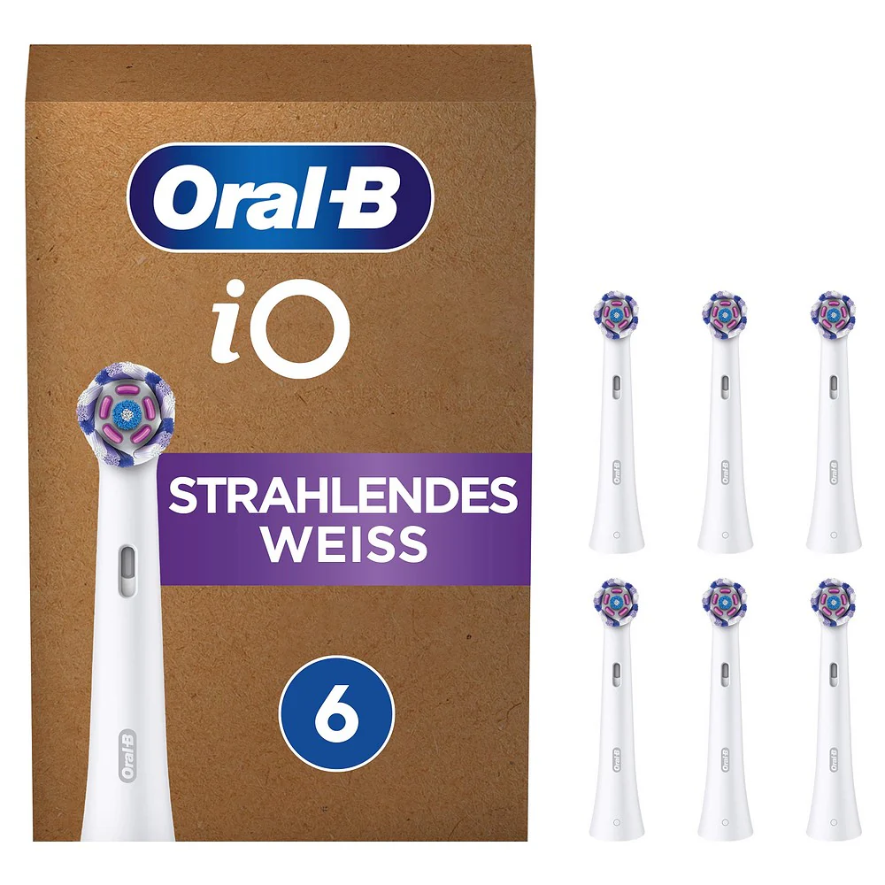 Oral-B iO Strahlendes Weiss Aufsteckbürsten, 6 Stück