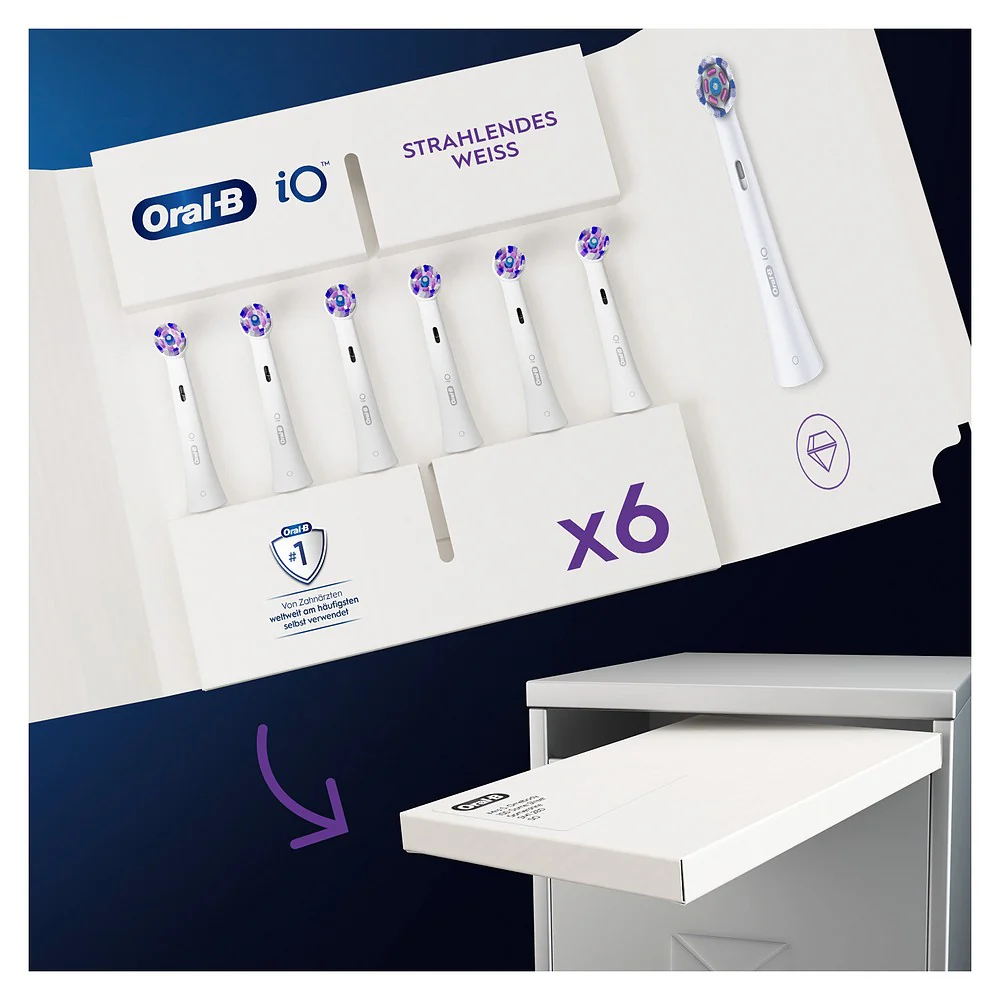 Oral-B iO Strahlendes Weiss Aufsteckbürsten, 6 Stück - Image 3