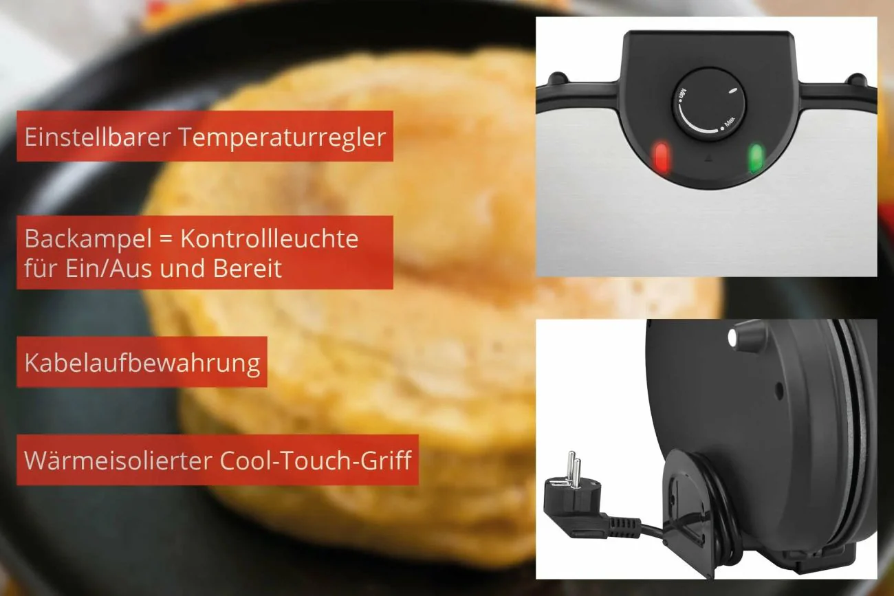 Pancake Maker unold 48165 mit Antihaftplatten und Thermostat - Image 12