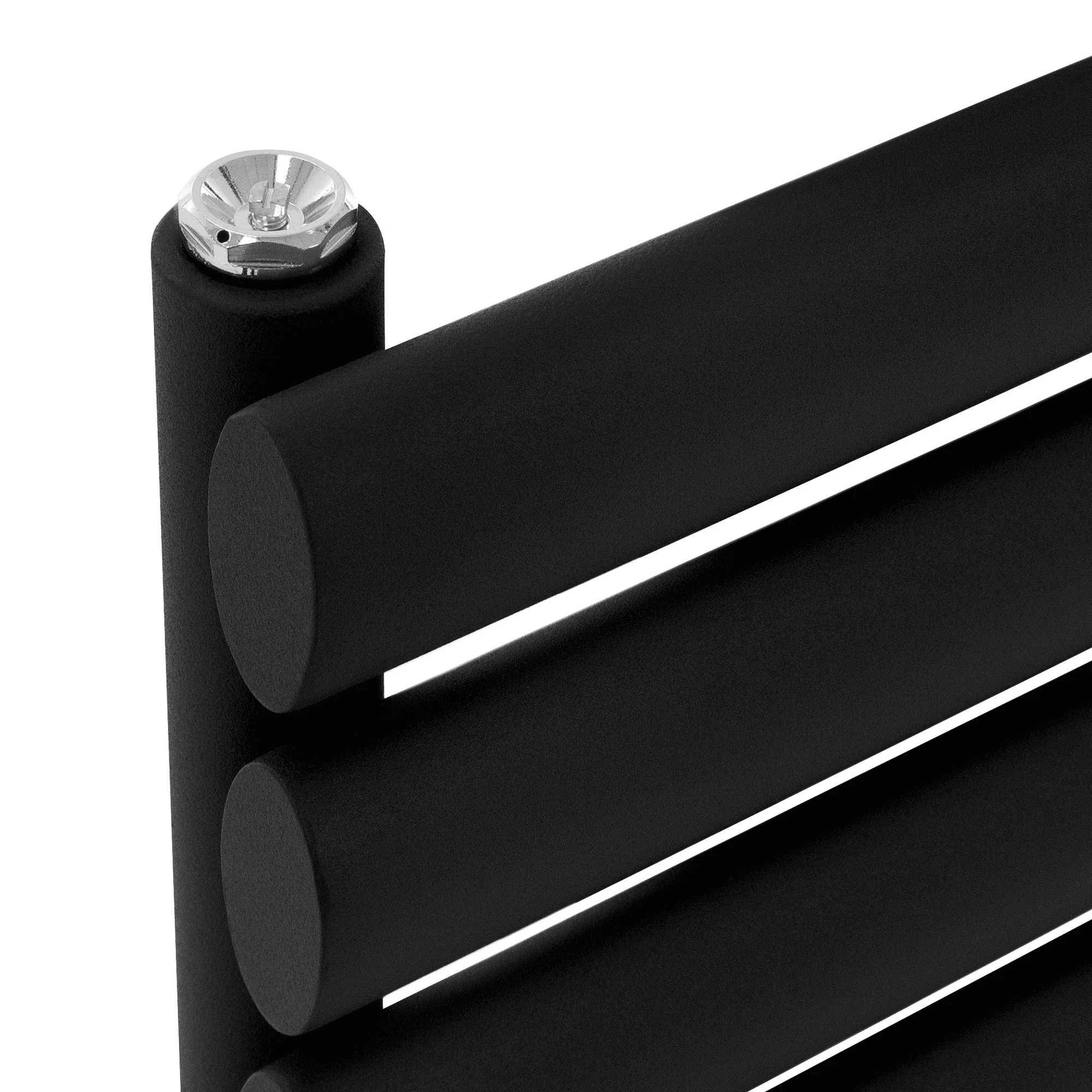 Paneelheizkörper horizontal 600x1020 mm Schwarz matt mit Seitenanschluss LuxeBath - Image 2