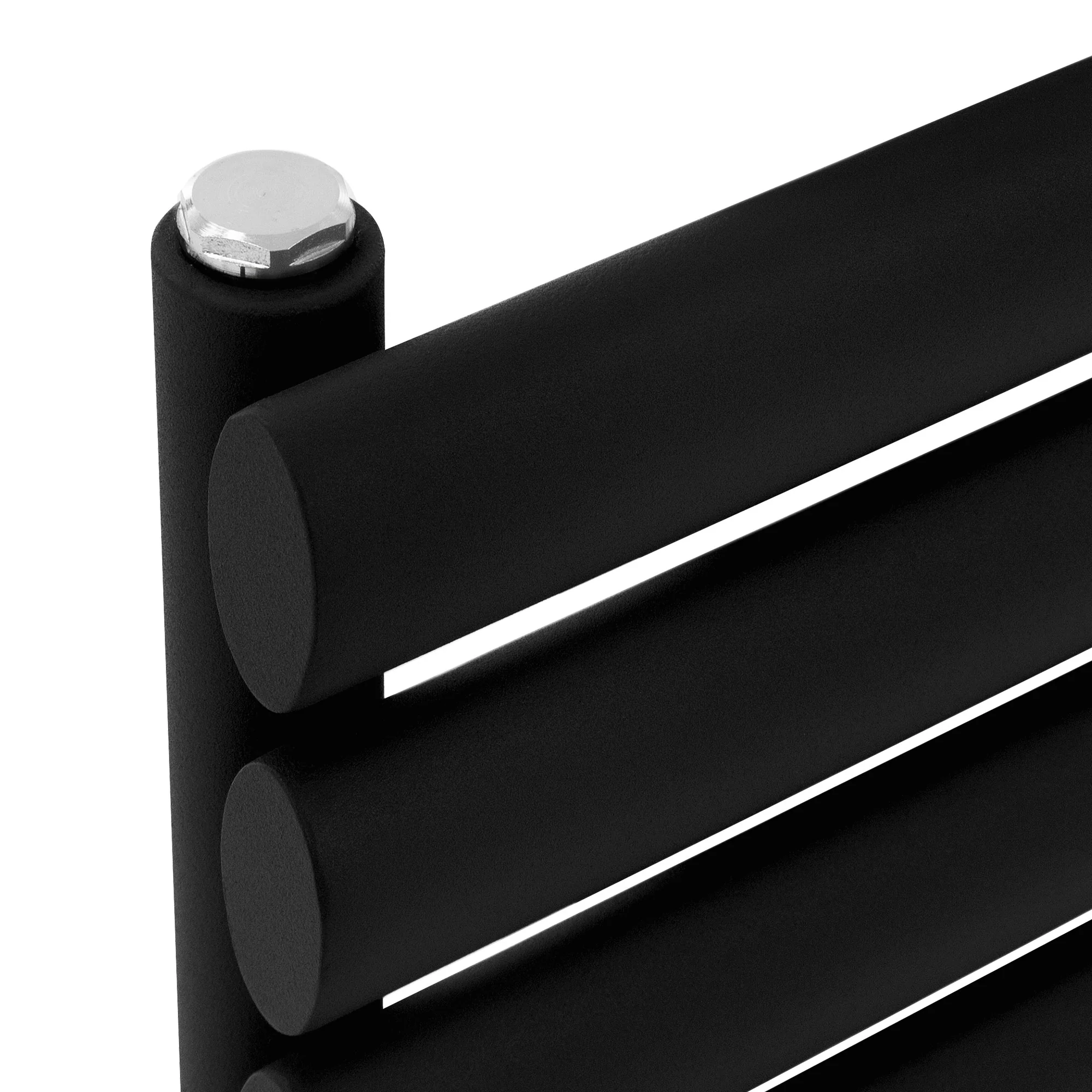 Paneelheizkörper horizontal 600x1020 mm Schwarz matt mit Seitenanschluss LuxeBath - Image 3