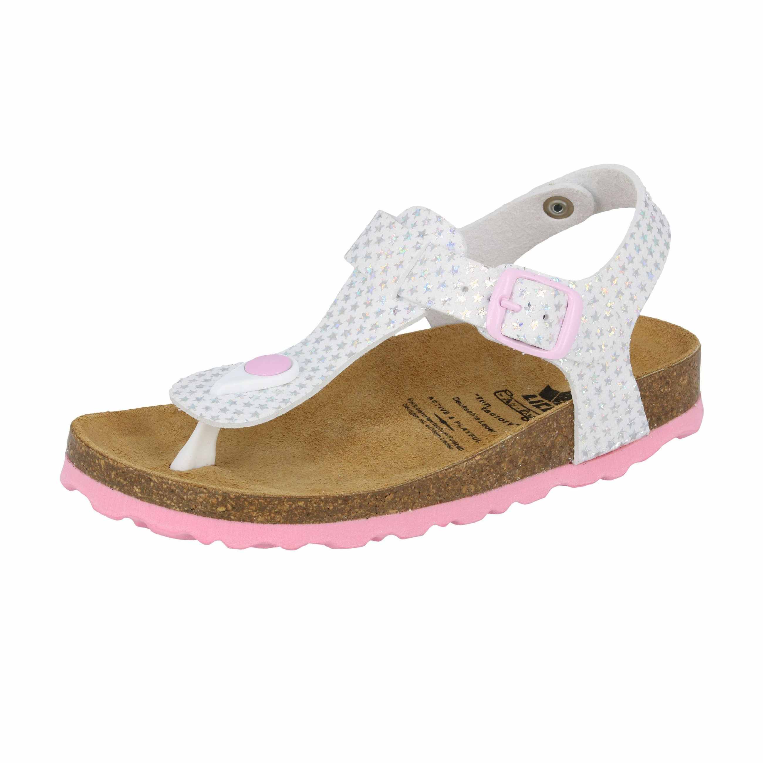Pantolette Mädchen Schnallen weiß LICO Bioline starprint - Image 12