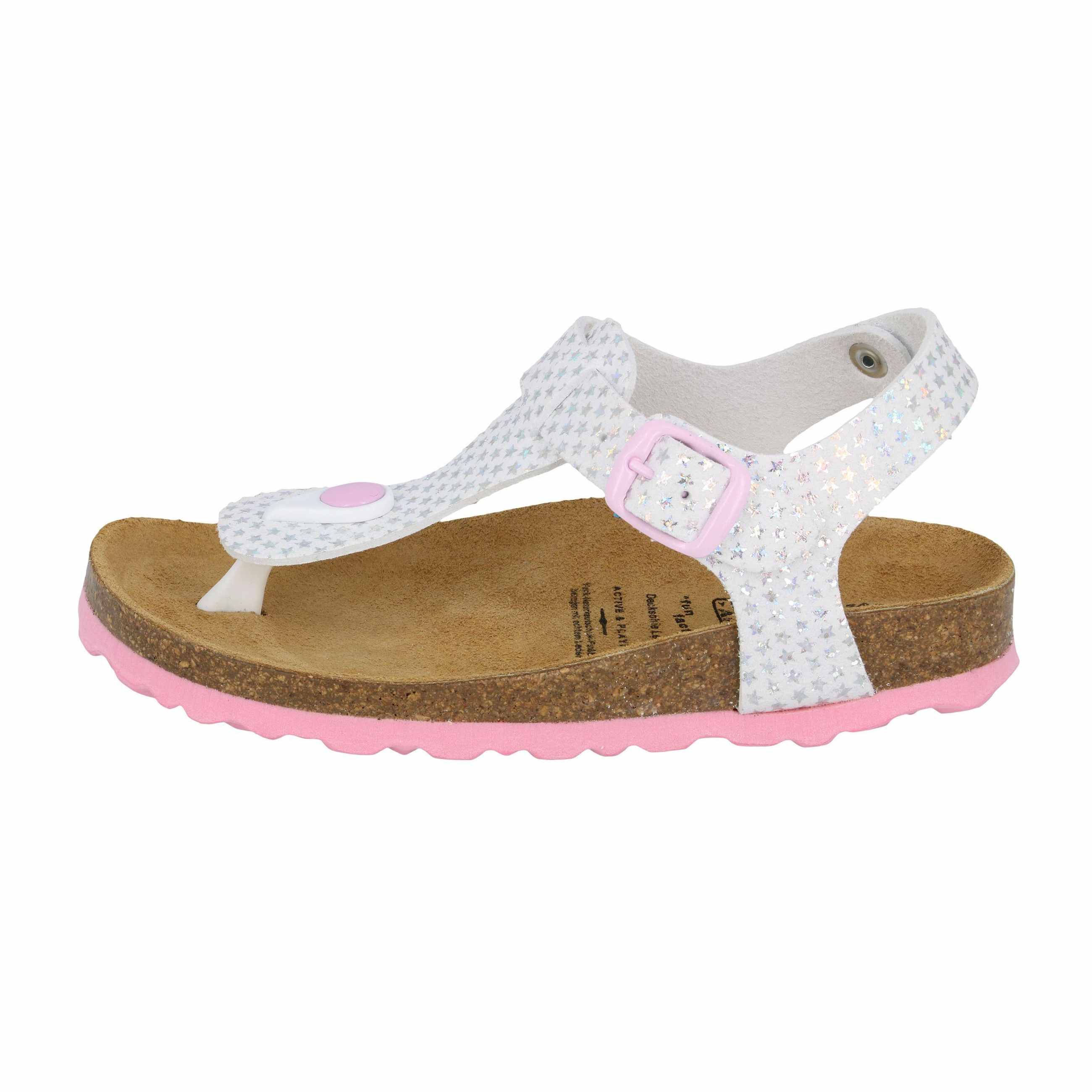 Pantolette Mädchen Schnallen weiß LICO Bioline starprint - Image 44