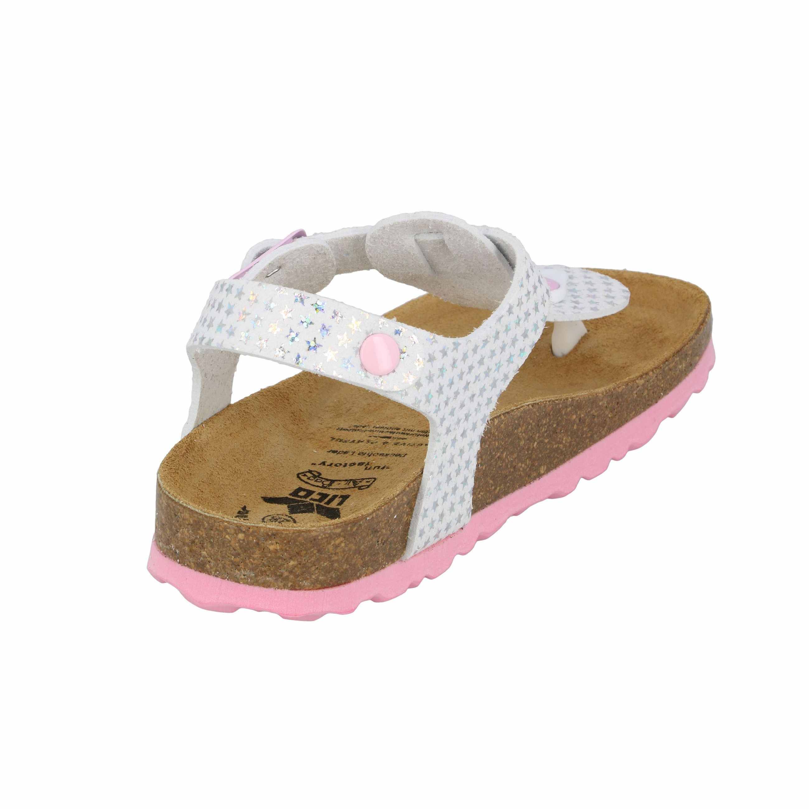 Pantolette Mädchen Schnallen weiß LICO Bioline starprint - Image 65