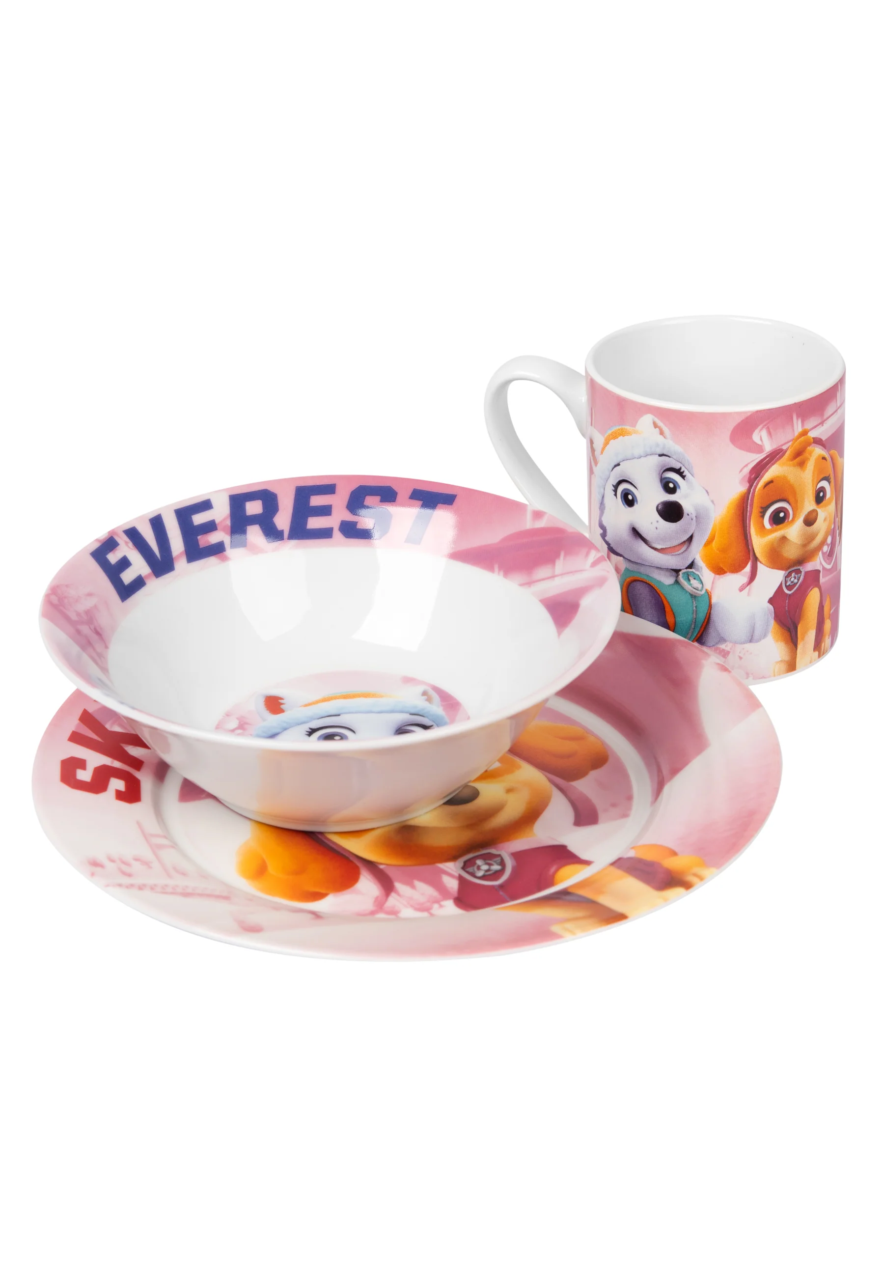 Paw Patrol Frühstücksset für Kinder - Geschirr Set 3-teilig aus Porzellan - Image 2