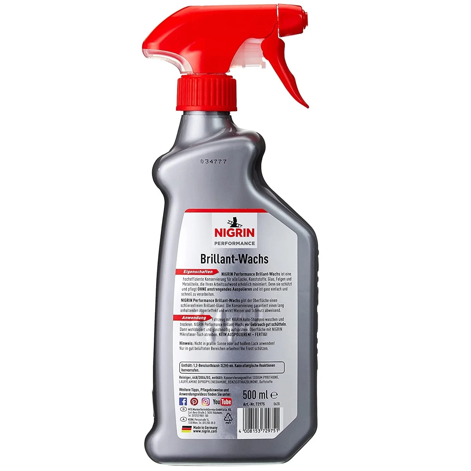 Performance Brillant-Wachs Detailer 500ml - Image 2