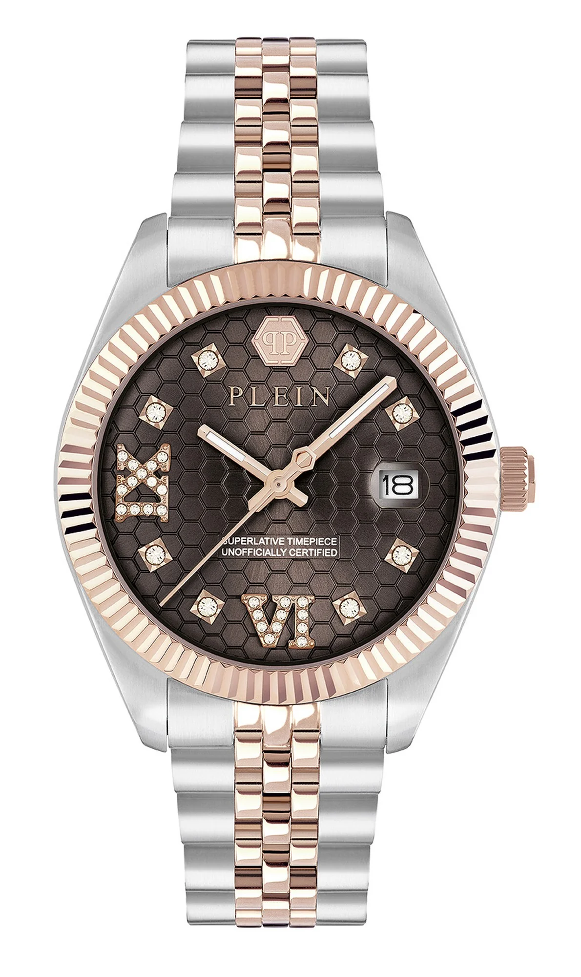 Philipp Plein Damen Uhr Analog Quarz DATE SUPERLATIVE PWYFA0325 Edelstahl