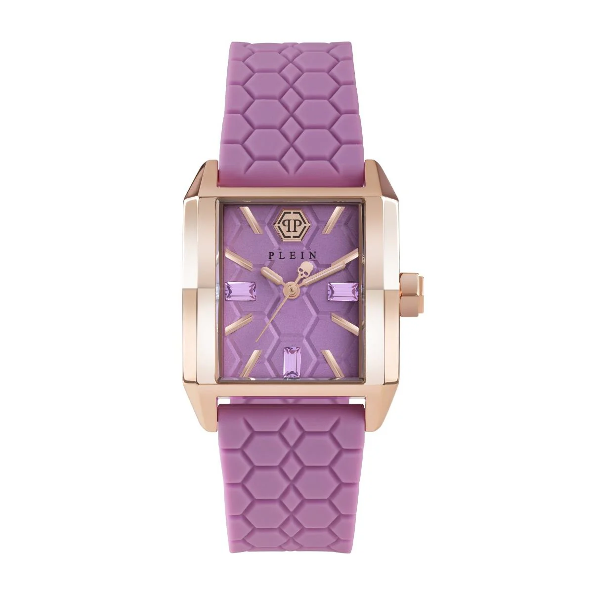Philipp Plein Damen Uhr Analog Quarz OFFSHORE SQUARE PWMAA0322 Silikon