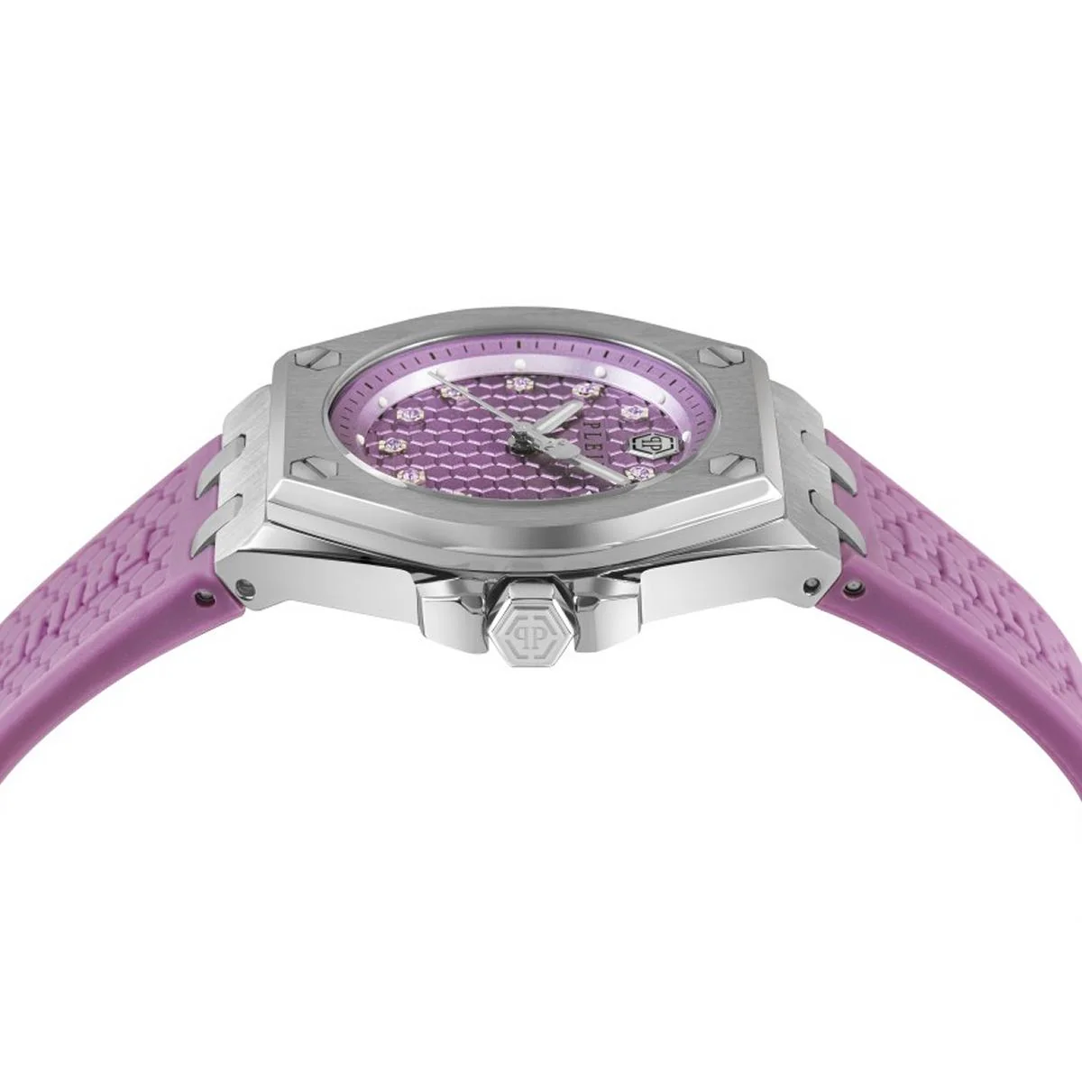 Philipp Plein Damen Uhr Analog Quarz PLEIN EXTREME LADY Lila PWJAA0222 Silikon - Image 2