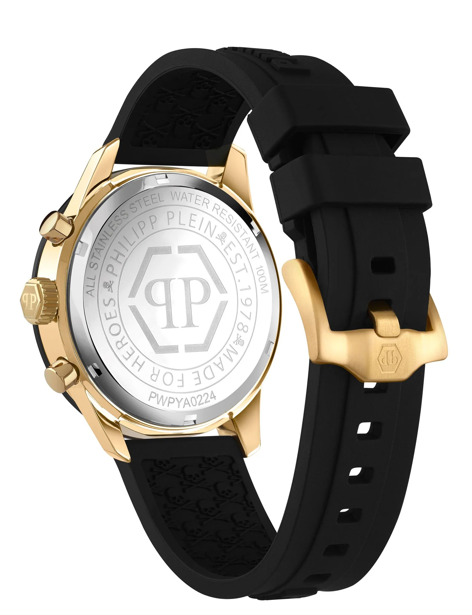 Philipp Plein Herren Uhr Analog Chronograph Quarz PLEINMETER PWPYA0224 Silikon - Image 2