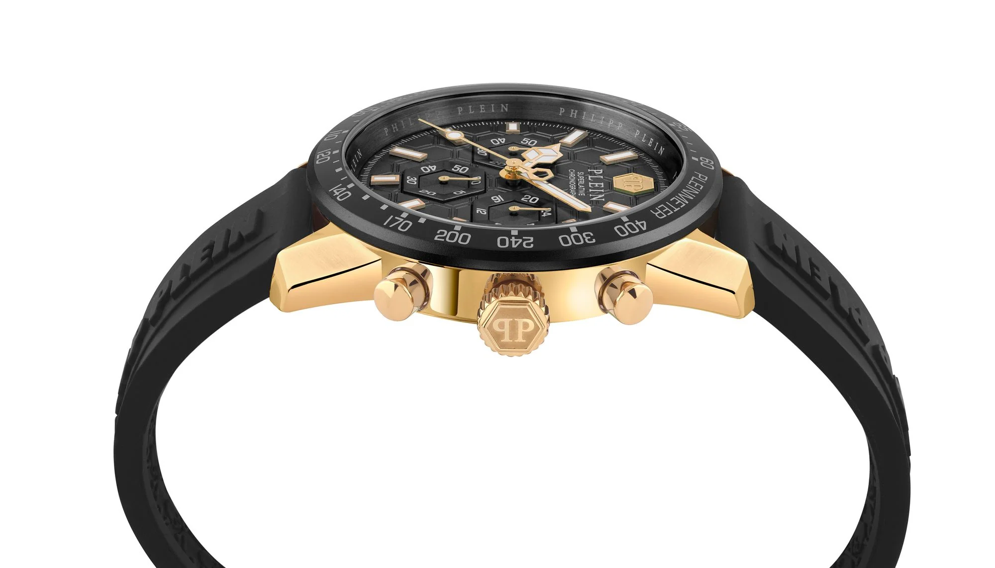 Philipp Plein Herren Uhr Analog Chronograph Quarz PLEINMETER PWPYA0224 Silikon - Image 3