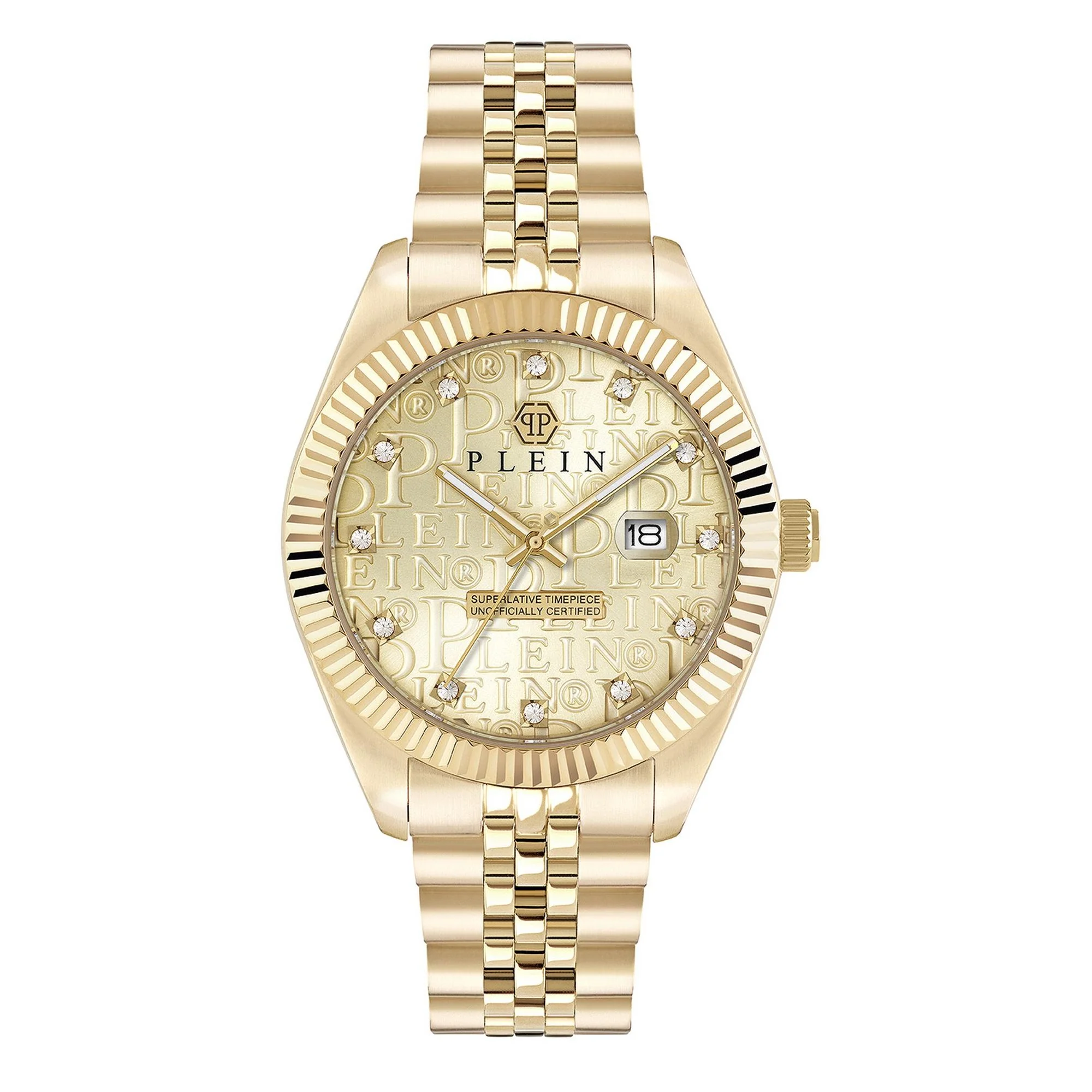 Philipp Plein Herren Uhr Analog Quarz DATE SUPERLATIVE GENT PWMFA0525 Edelstahl