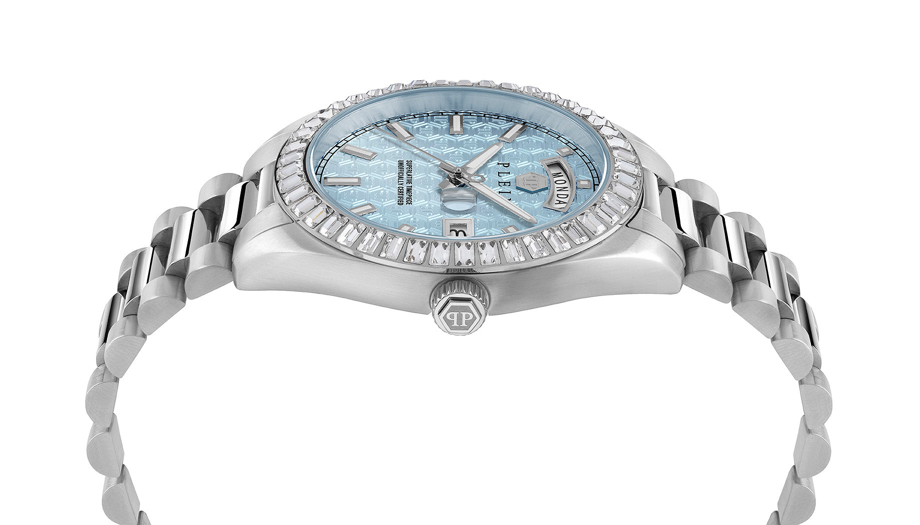 Philipp Plein Herren Uhr Analog Quarz DATE SUPERLATIVE GENT PWPNA0524 Edelstahl - Image 3