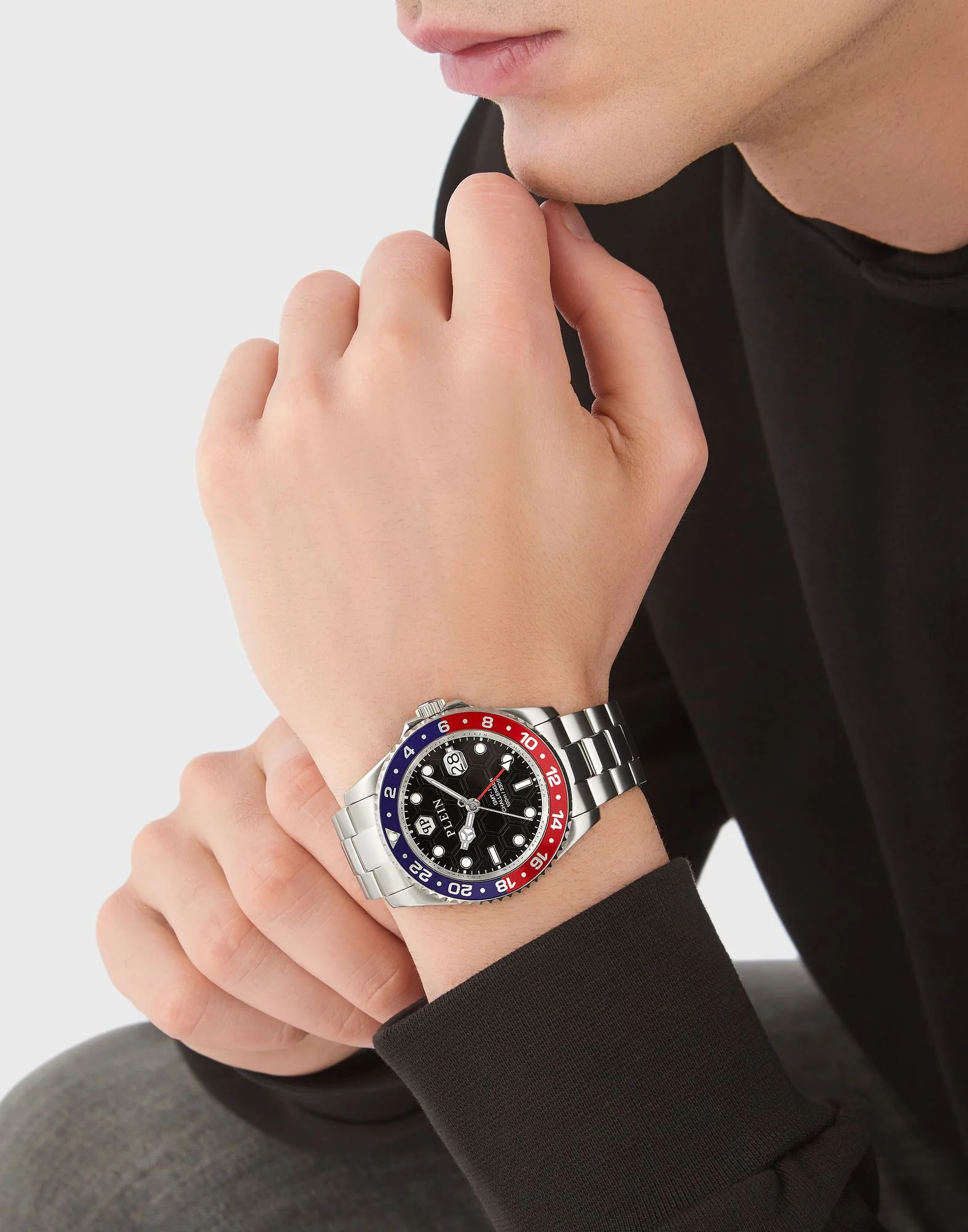 Philipp Plein Herren Uhr Analog Quarz GMT-I CHALLENGER PWYBA0223 Edelstahl - Image 5