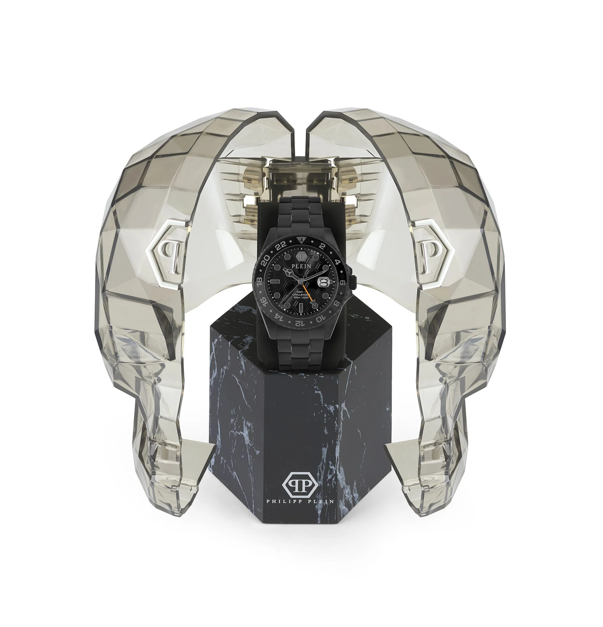 Philipp Plein Herren Uhr Analog Quarz GMT-I CHALLENGER PWYBA0923 Edelstahl - Image 4