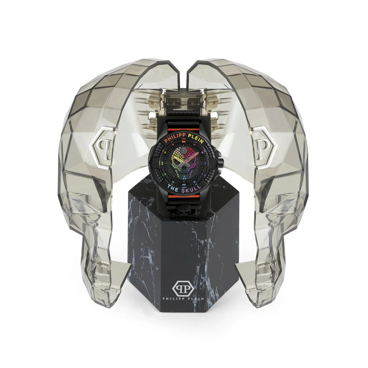 Philipp Plein Herren Uhr Analog Quarz $KULL schwarz PWAAA0621 Silikon - Image 4