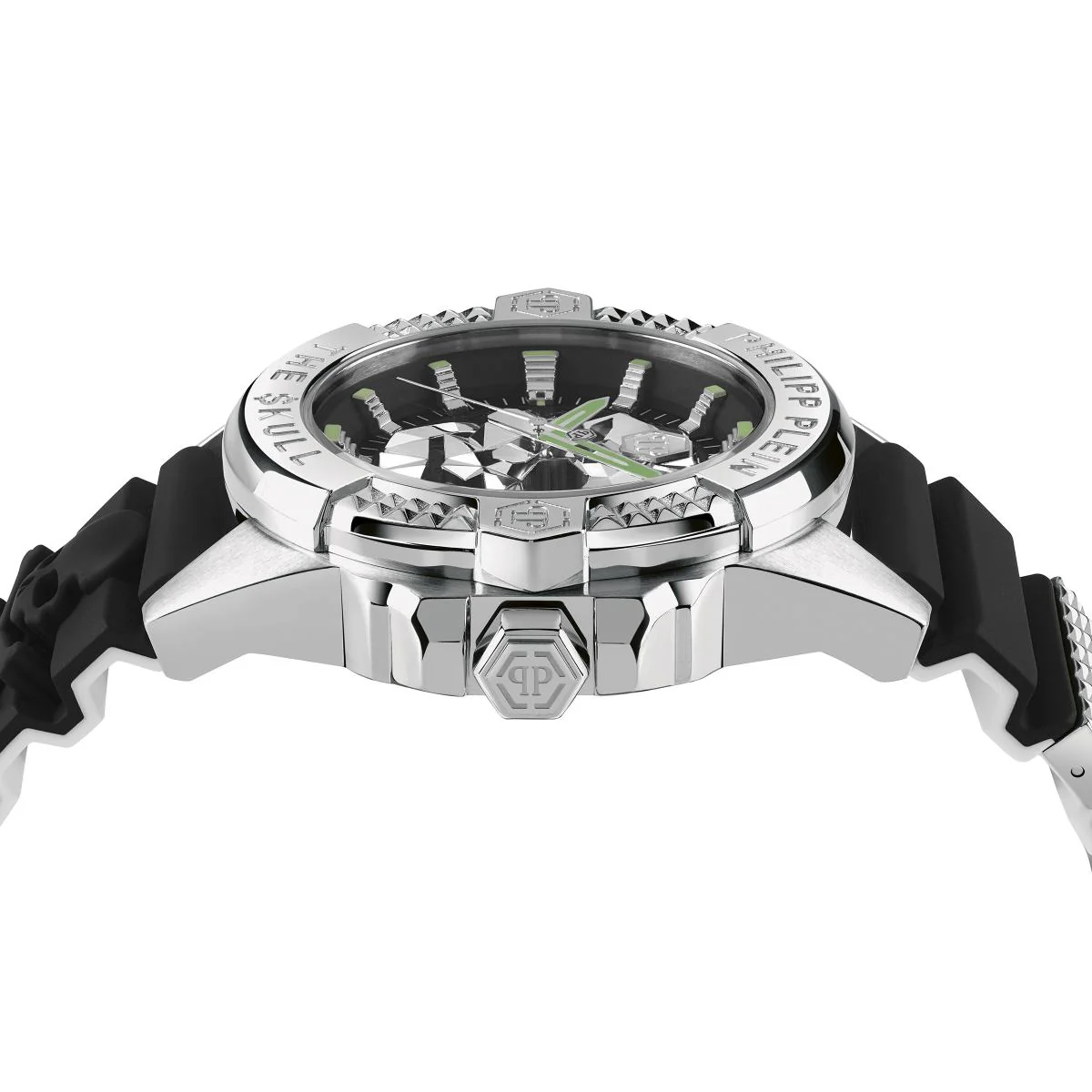 Philipp Plein Herren Uhr Analog Quarz $KULL silber PWAAA0121 Silikon - Image 3