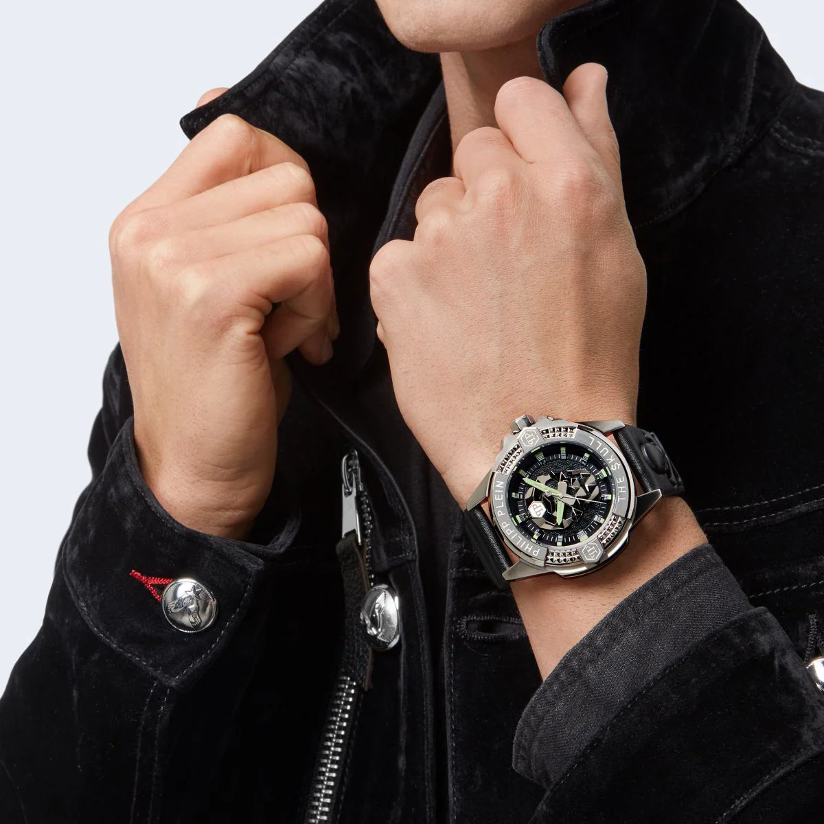 Philipp Plein Herren Uhr Analog Quarz $KULL silber PWAAA0321 Leder - Image 5