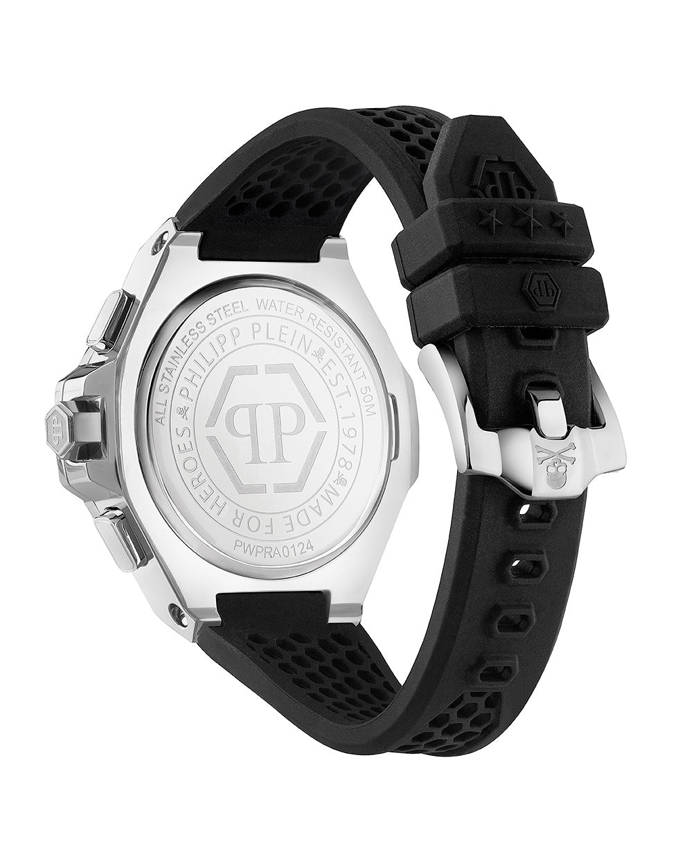 Philipp Plein Herren Uhr Analog Quarz PLEIN CHRONO ROYAL 46 MM PWPRA0124 Silikon - Image 2