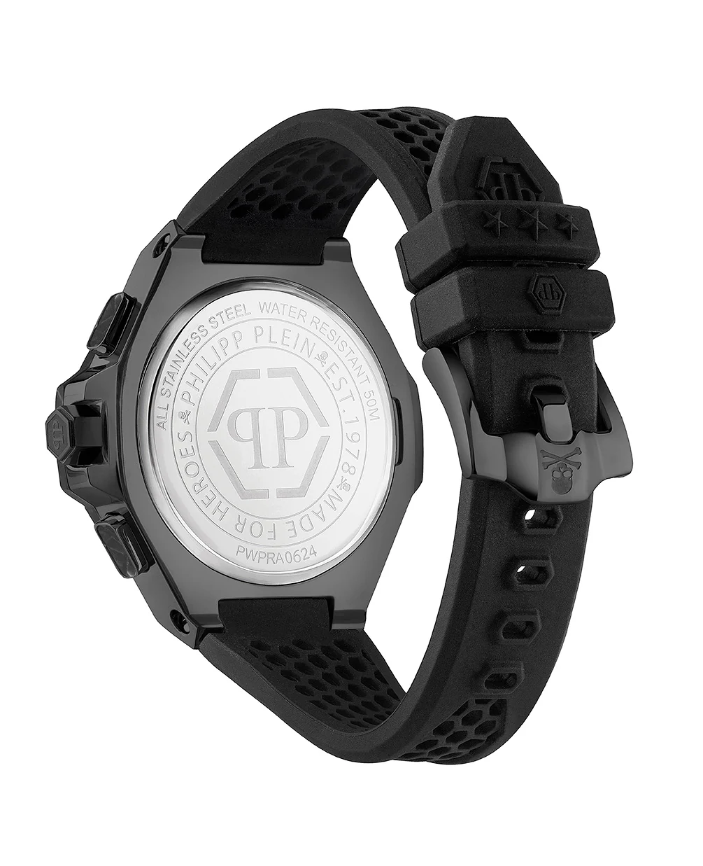 Philipp Plein Herren Uhr Analog Quarz PLEIN CHRONO ROYAL 46 MM PWPRA0624 Silikon - Image 2